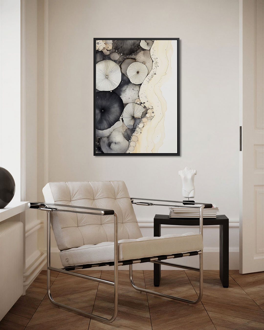 Organische vormen compositie – staand wanddecoratie kunstwerk