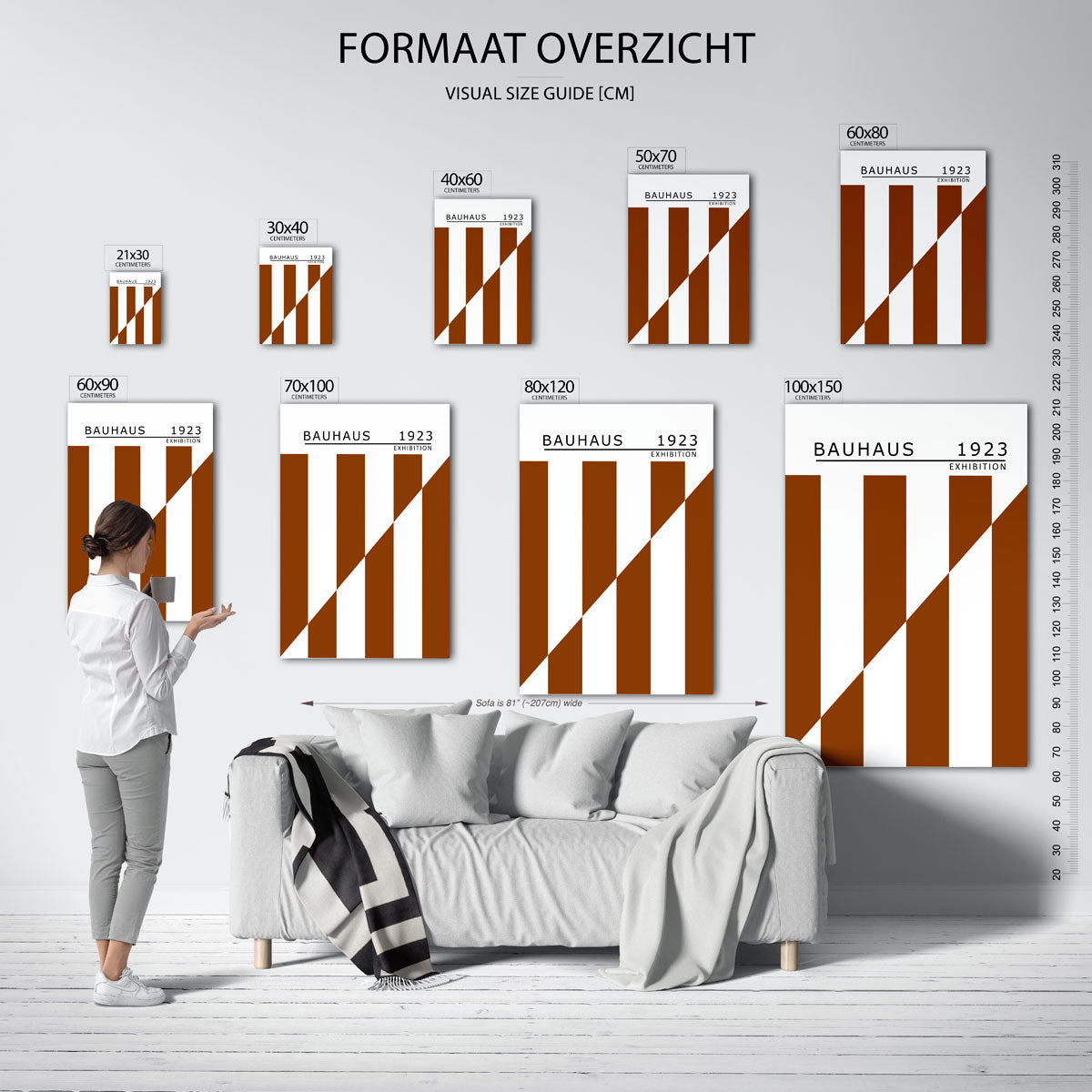 Lijnen en vlakken – Bauhaus poster als moderne geometrische wanddecoratie
