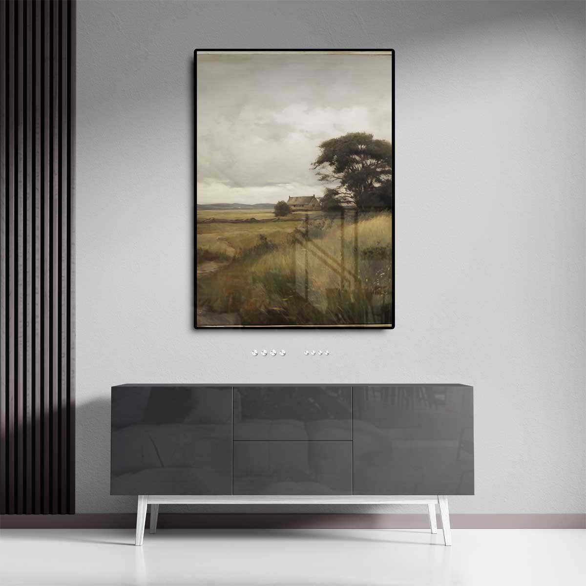 Rustieke Landschapsscène – canvas kunstwerk als wanddecoratie