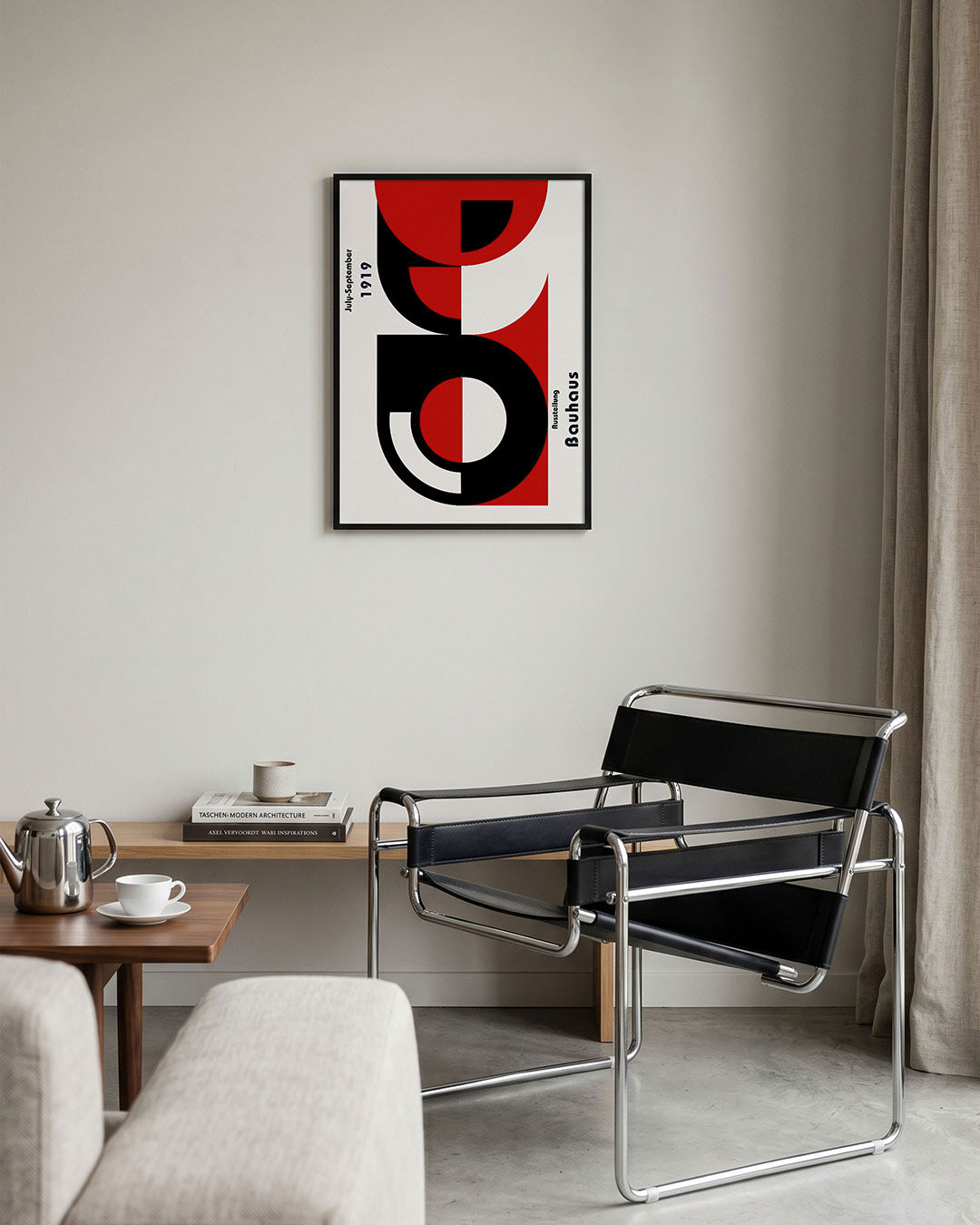 Vorm en balans – geometrische Bauhaus poster in staand formaat