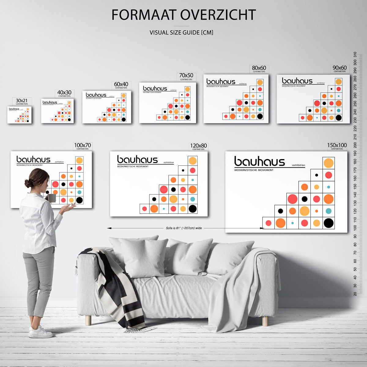Vorm en kleurvlakken – Bauhaus poster als geometrische wanddecoratie