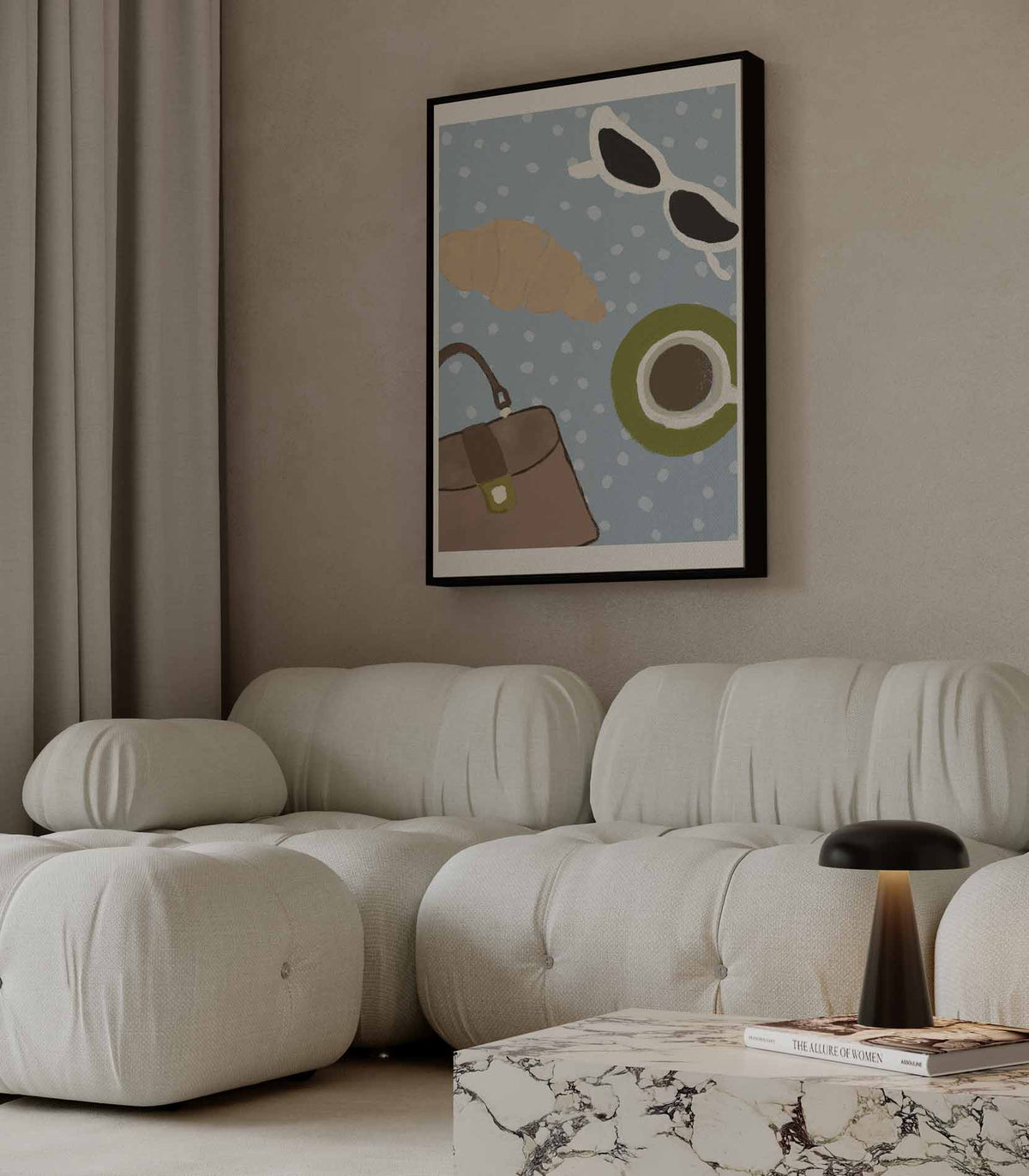 Parisian Morning Vibes – plexiglas wanddecoratie in portret formaat