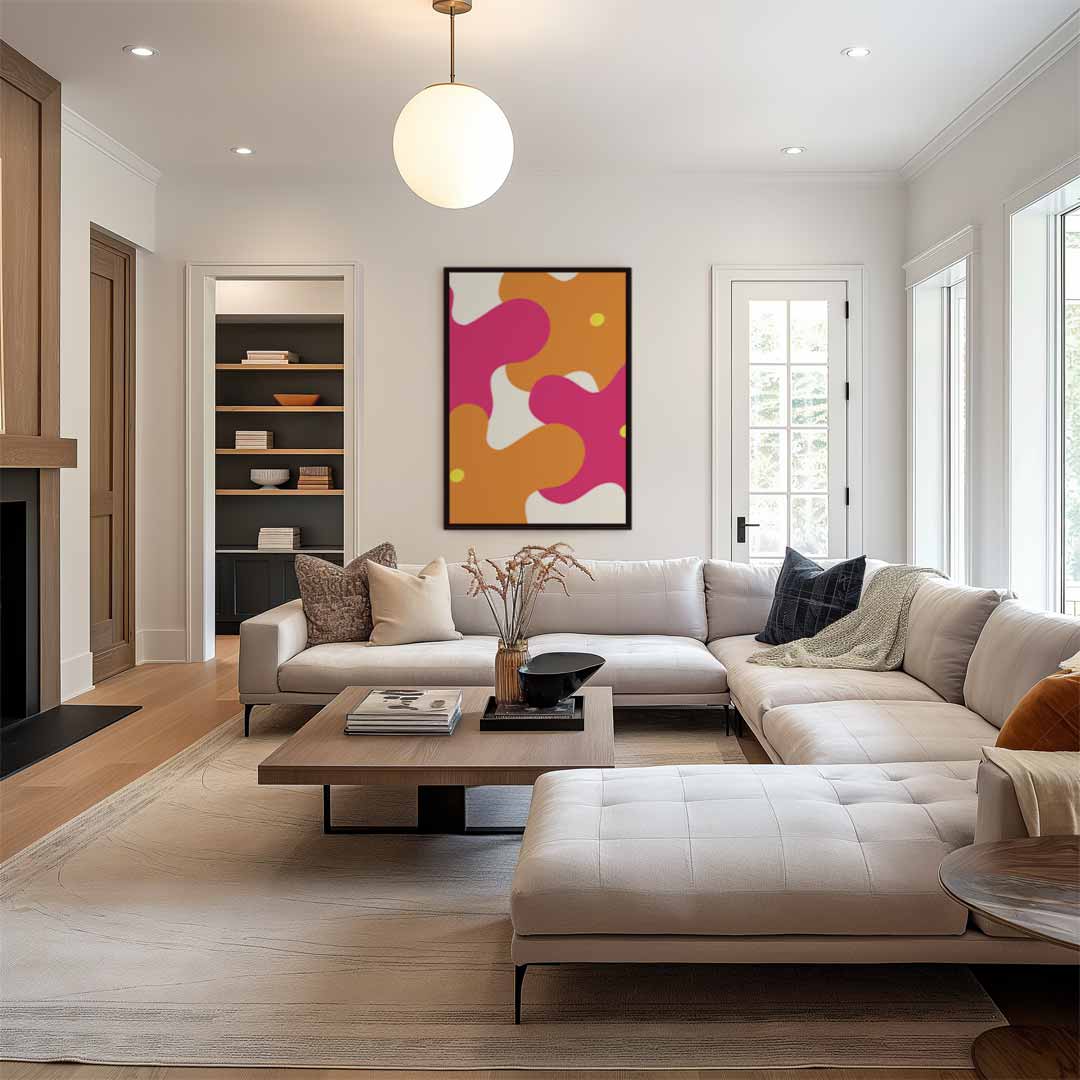 Vrolijke Kleurenexplosie – canvas wanddecoratie in portret formaat