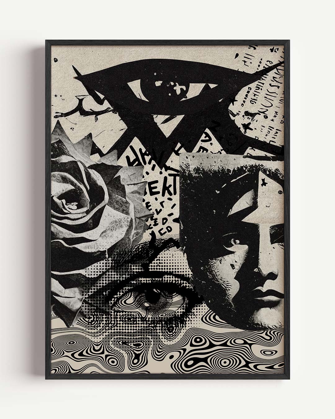 Mystieke – abstracte portret poster als wanddecoratie