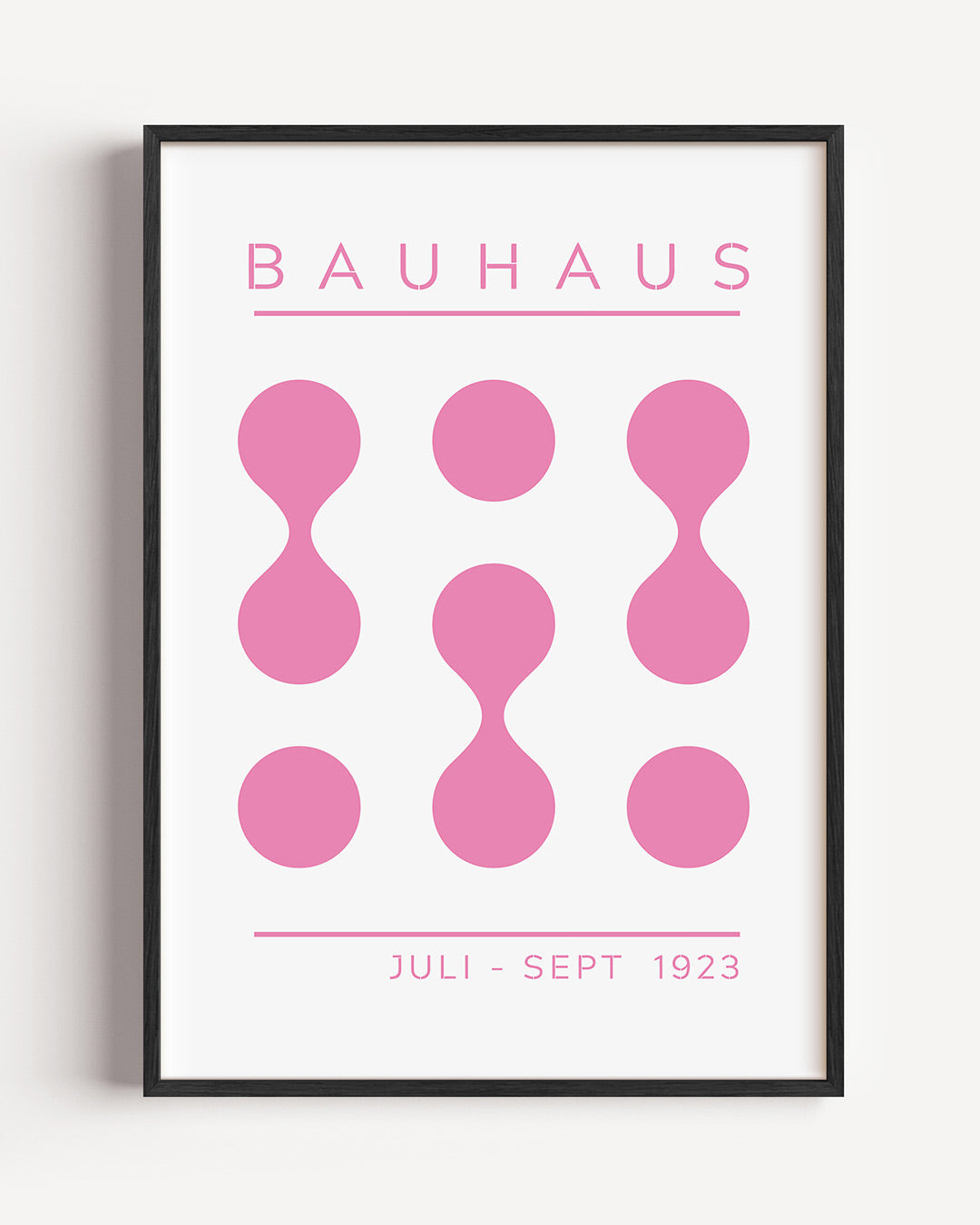 Vorm en kleur – staande Bauhaus poster als wanddecoratie