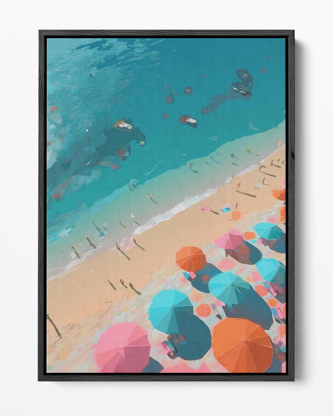 Zomerse Stranddag – portret kunstwerk als wanddecoratie