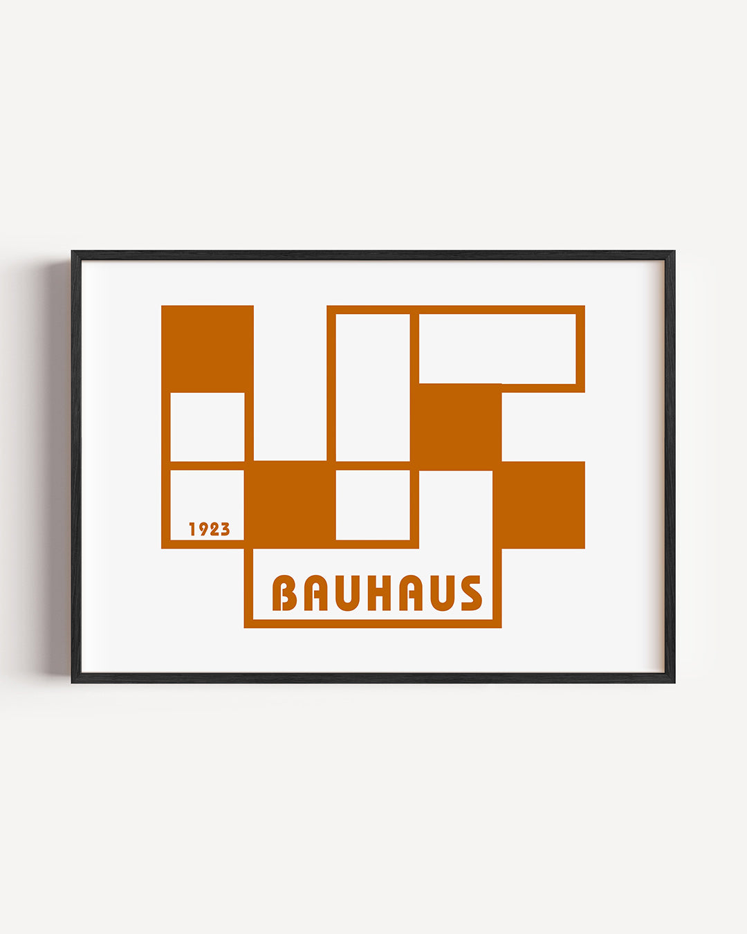Vormen en vlaken – liggende Bauhaus poster als wanddecoratie