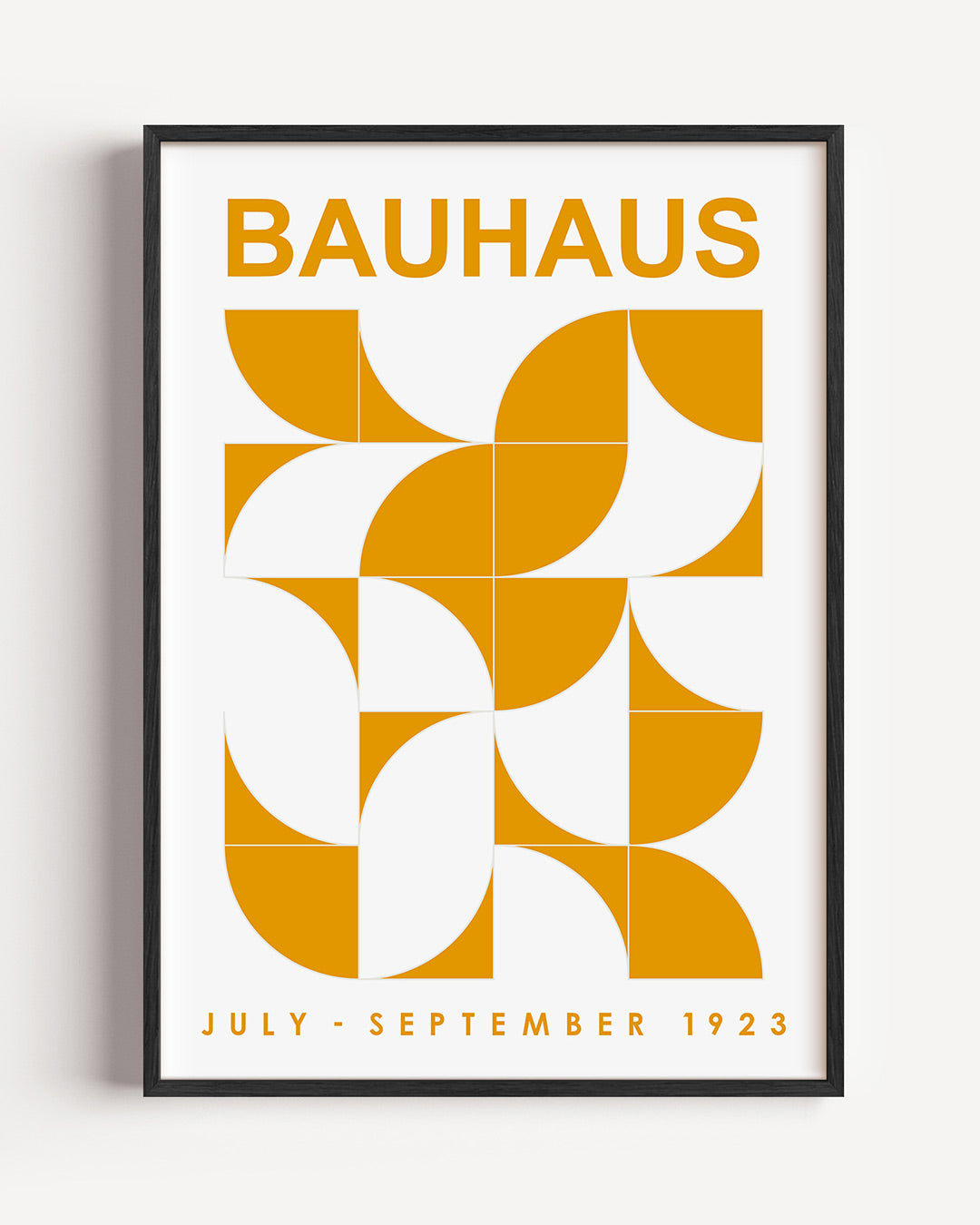 Vormritme en kleur – staande Bauhaus poster als wanddecoratie