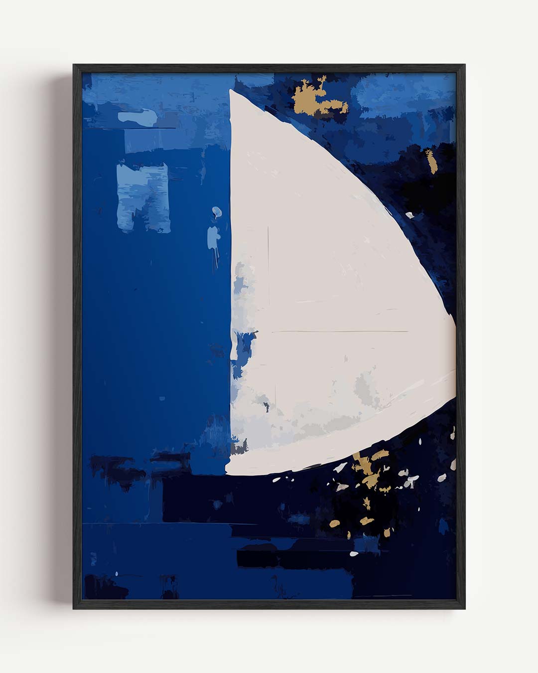 Moderne Abstracte Zeilboot – kleurrijke abstracte portret poster als wanddecoratie