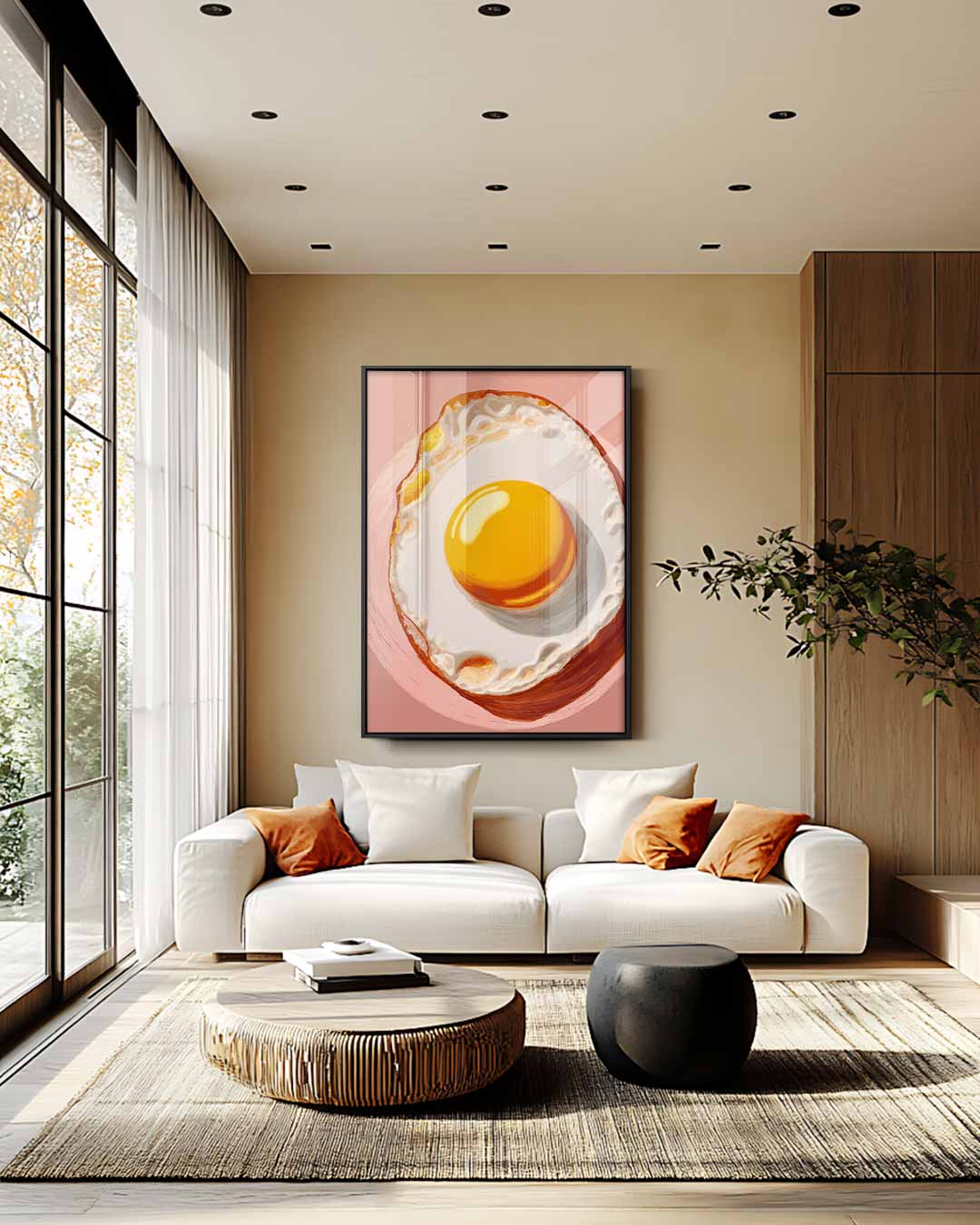 Sunny Side Up Op Canvas – staand kunstwerk voor modern interieur