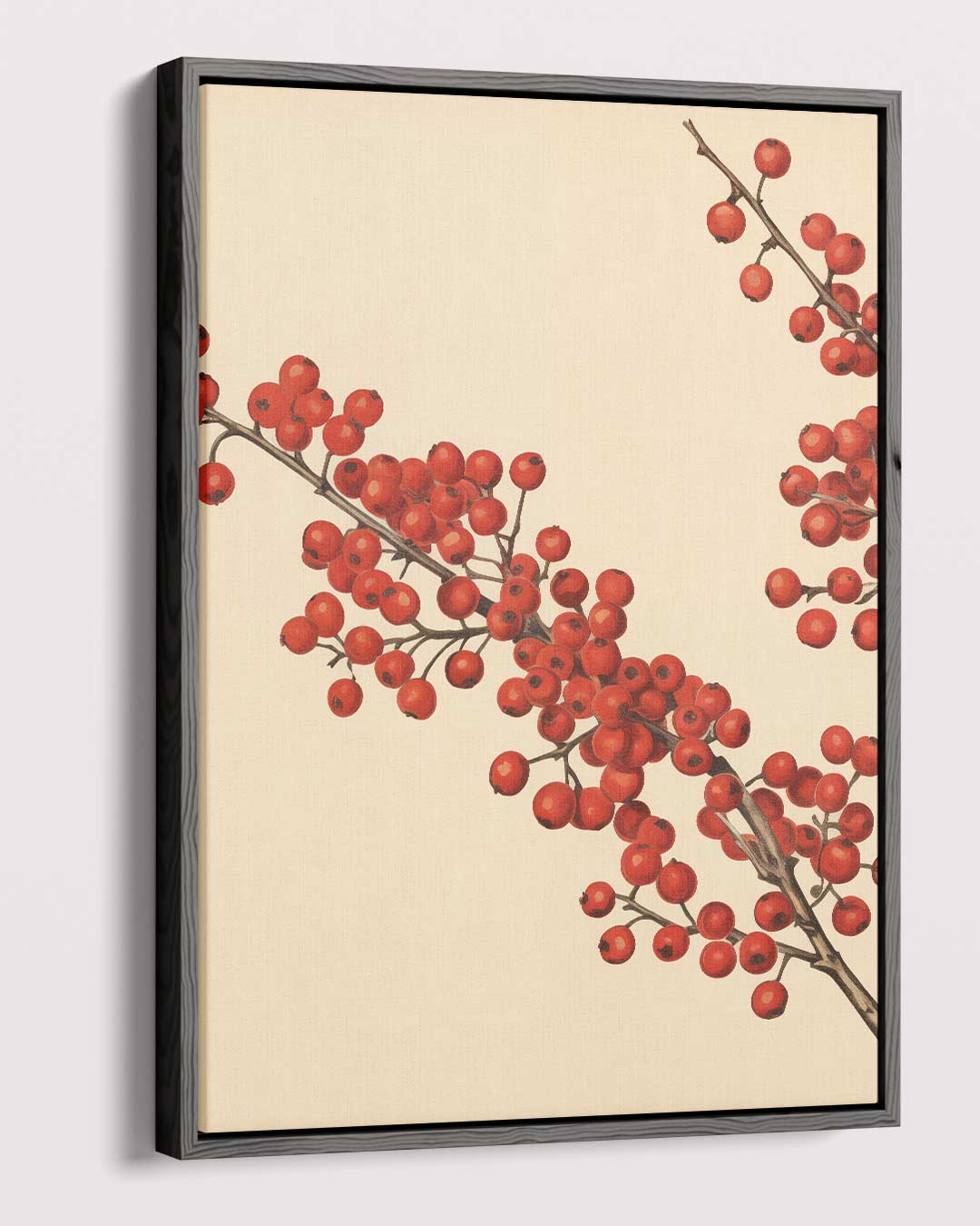 Winterse Bessenpracht – dibond kunstwerk als wanddecoratie