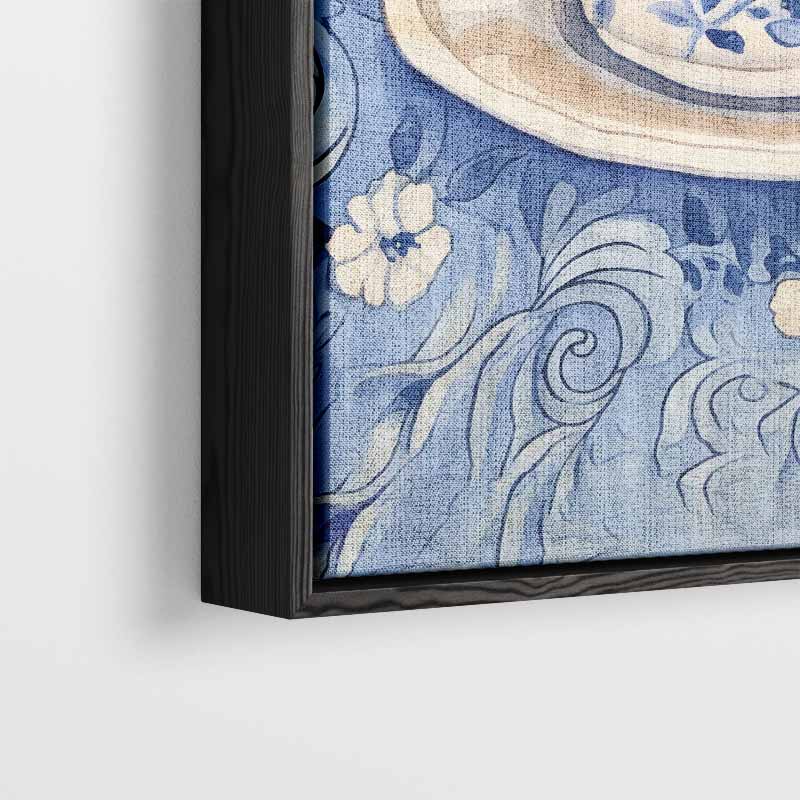 Blauwe Koffieochtend – plexiglas wanddecoratie in portret formaat