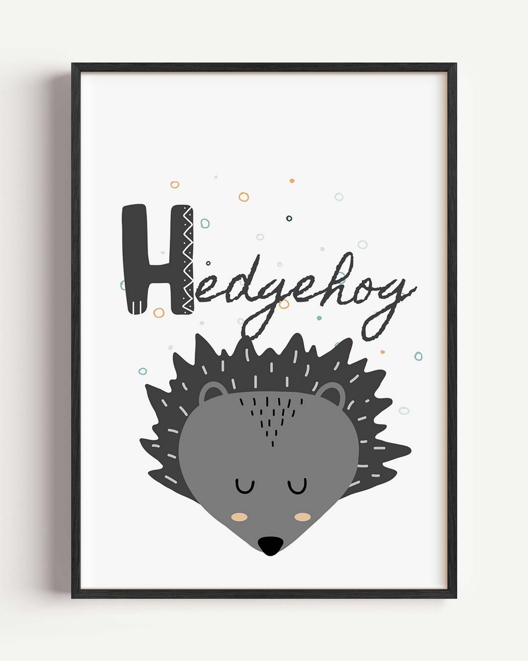 Schattige Egel – kids portret poster als wanddecoratie
