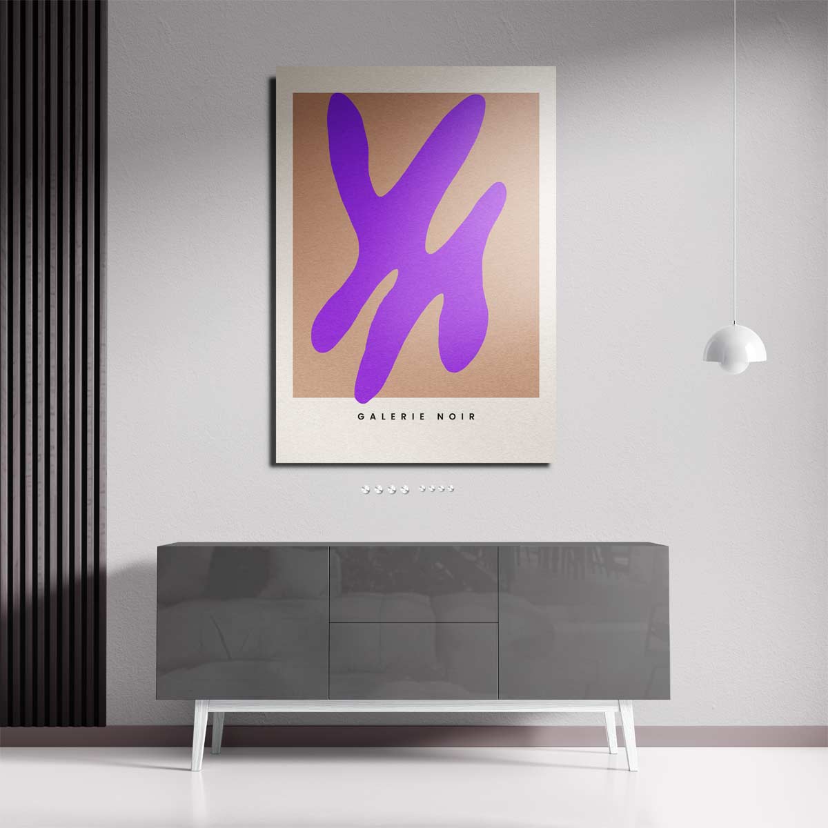 Vrolijke Paarse Abstractie – plexiglas kunstwerk als wanddecoratie