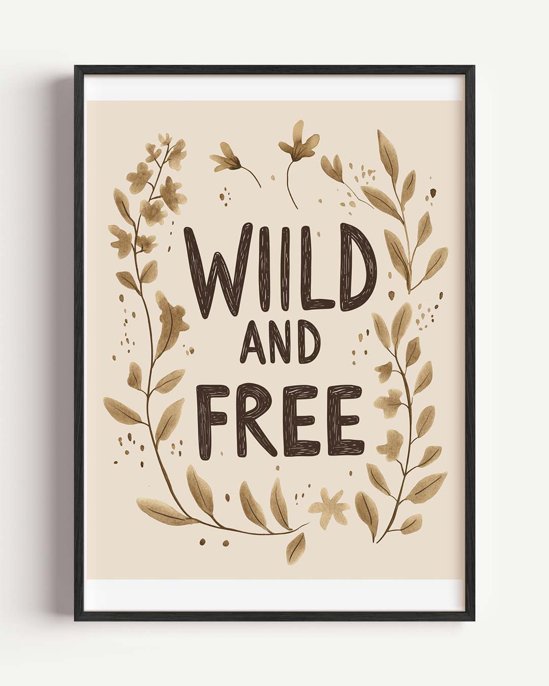 Wild and Free Boho – kids portret poster als wanddecoratie