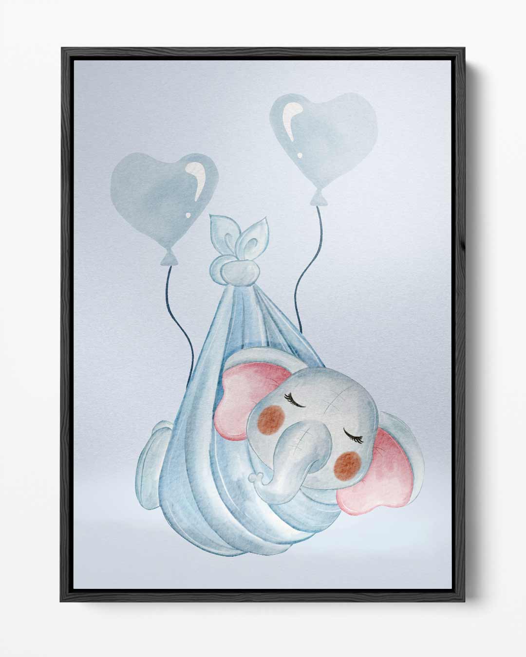 Dromerige Olifant met Ballonnen – portret kunstwerk als wanddecoratie