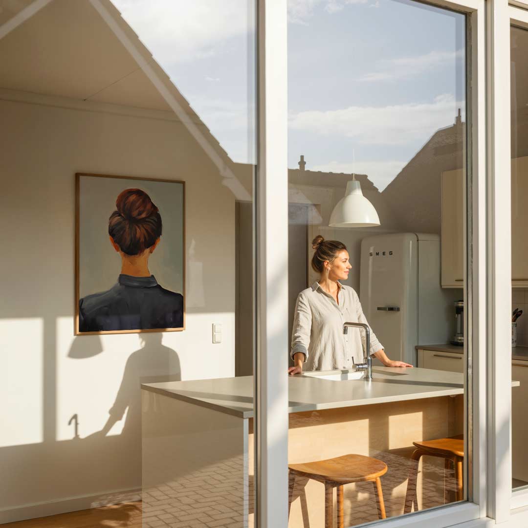 Elegante Moderne Haarstijl – zomerse poster in staand formaat