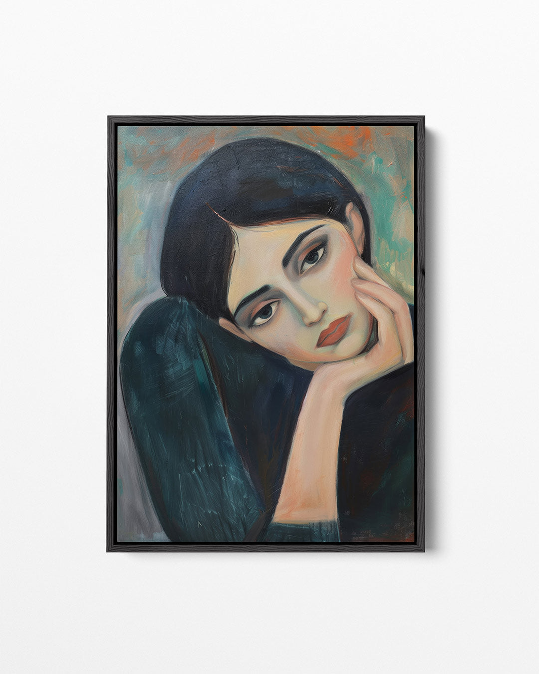 Dromerige portretstudie – Portret – staand wanddecoratie kunstwerk