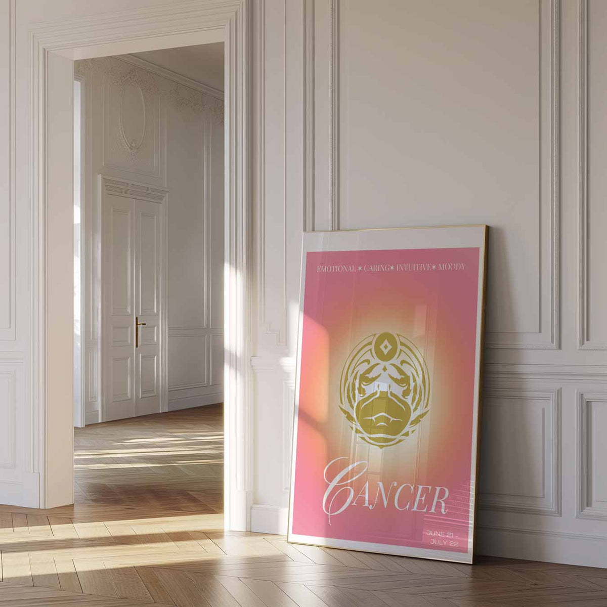 Stijlvolle Kreeft Sterrenbeeld – mindful poster in staand formaat
