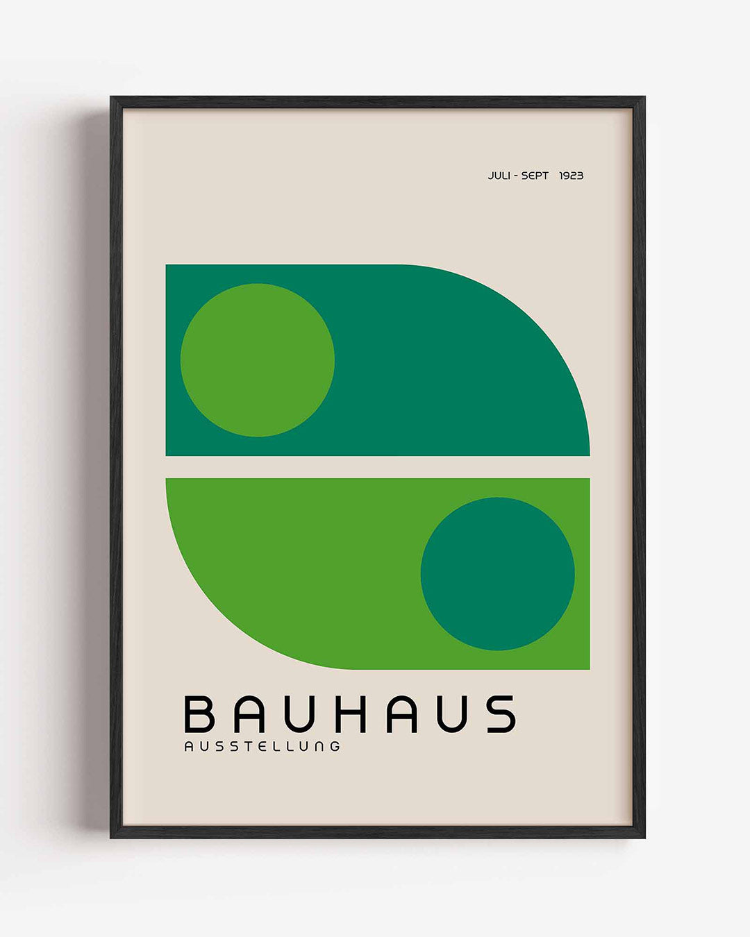 Vorm en kleur – staande Bauhaus poster als wanddecoratie
