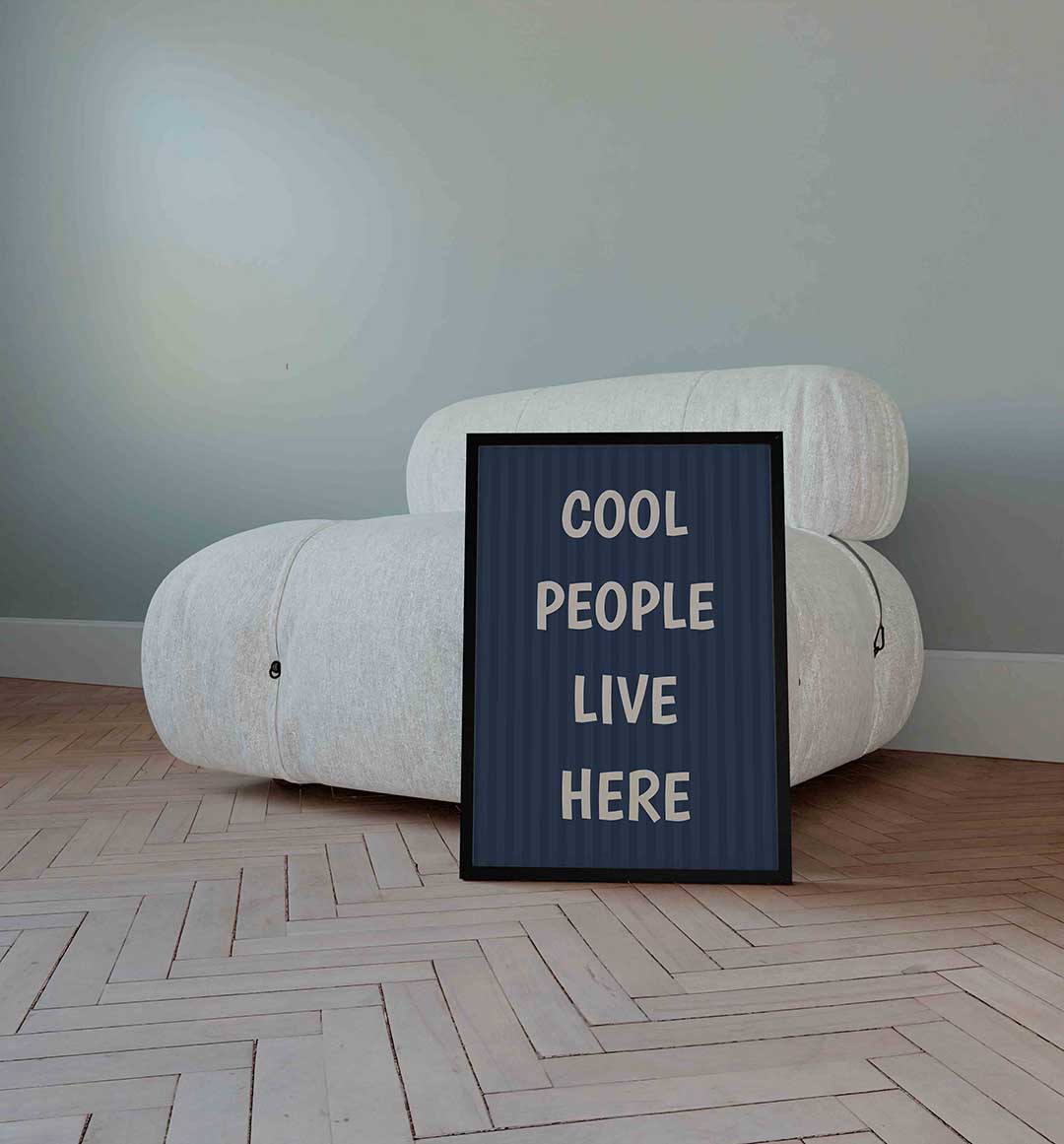 Cool people live here – Pop Art wandkunst als portret poster