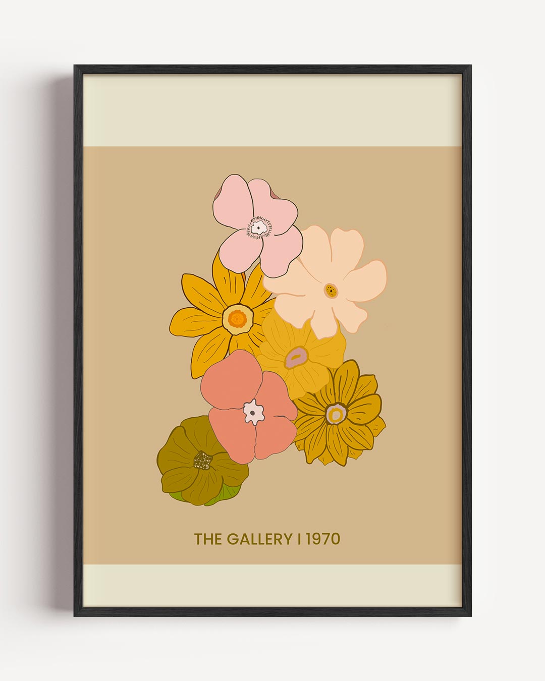 Retro Bloemenpracht – bloemen portret poster als wanddecoratie