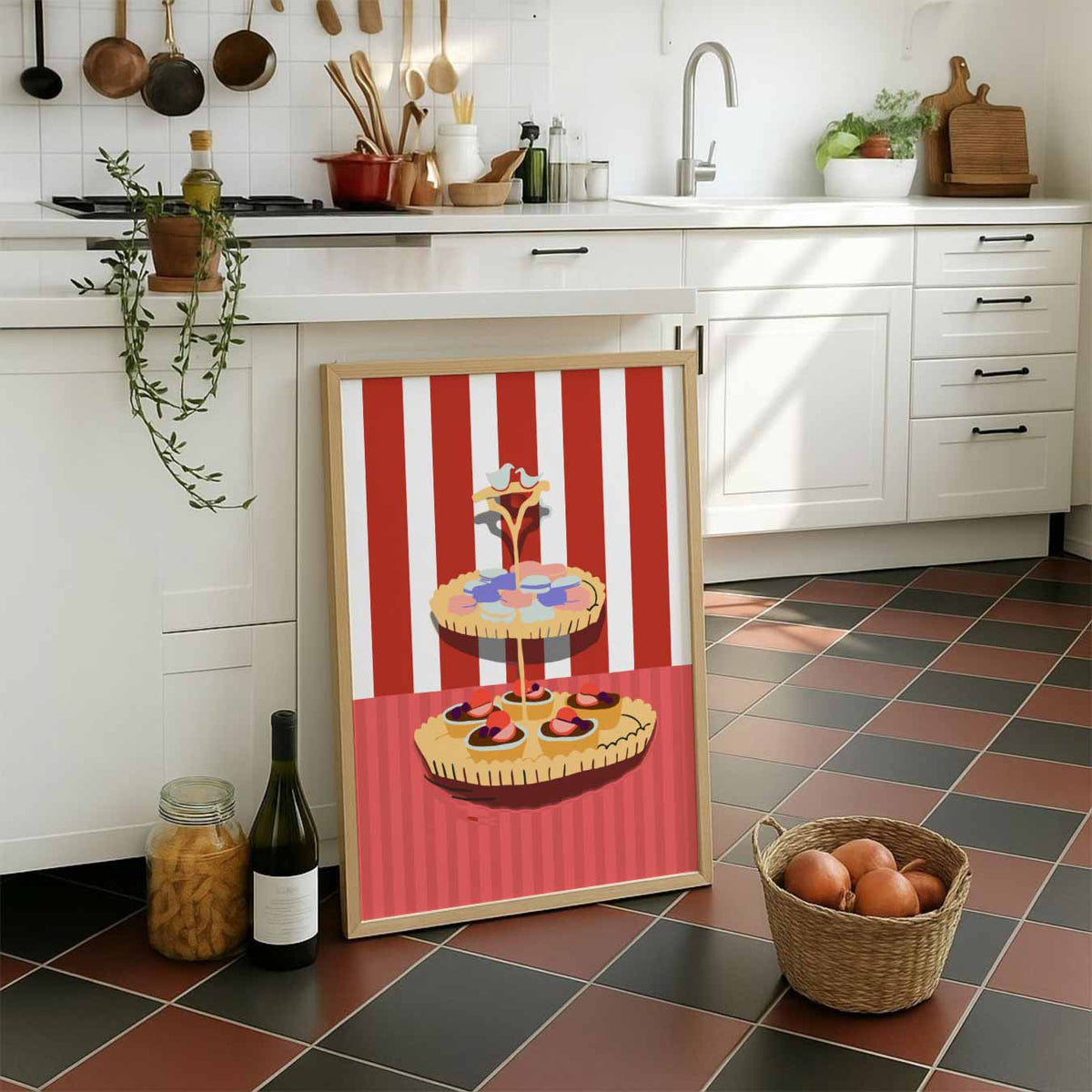 Zoete Verleiding – staande muurposter voor keuken of eethoek