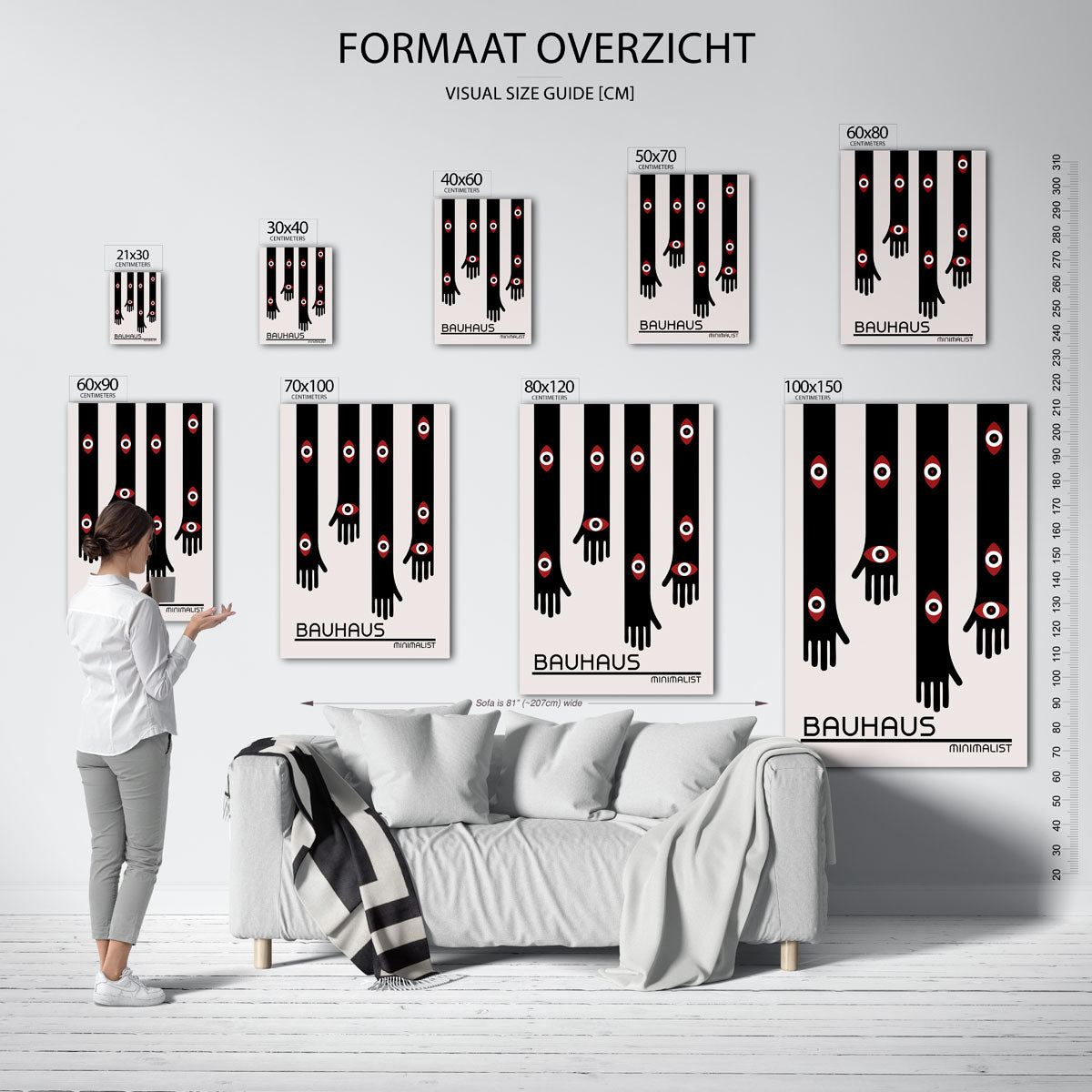 Vorm en lijnen – Bauhaus poster als geometrische wanddecoratie