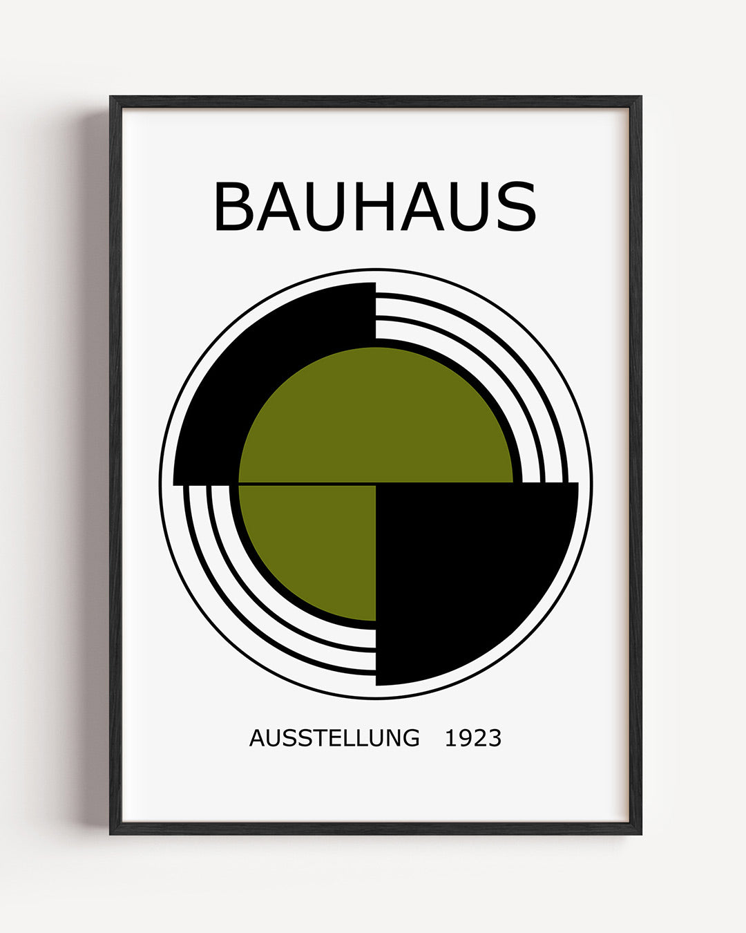 Cirkelvormen en lijnen – staande Bauhaus poster als wanddecoratie