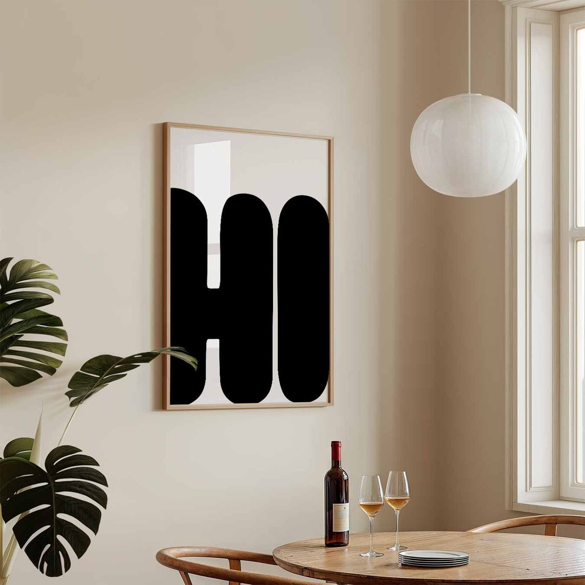 Zwart-Wit Minimalistische Typografie – tekstposter in staand formaat