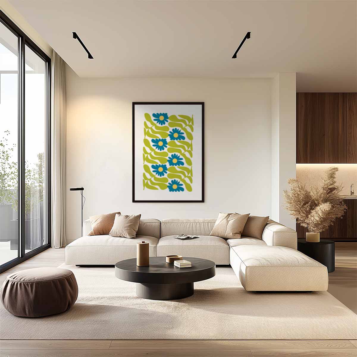Bloemen en Bladeren Spektakel – staand kunstwerk voor modern interieur