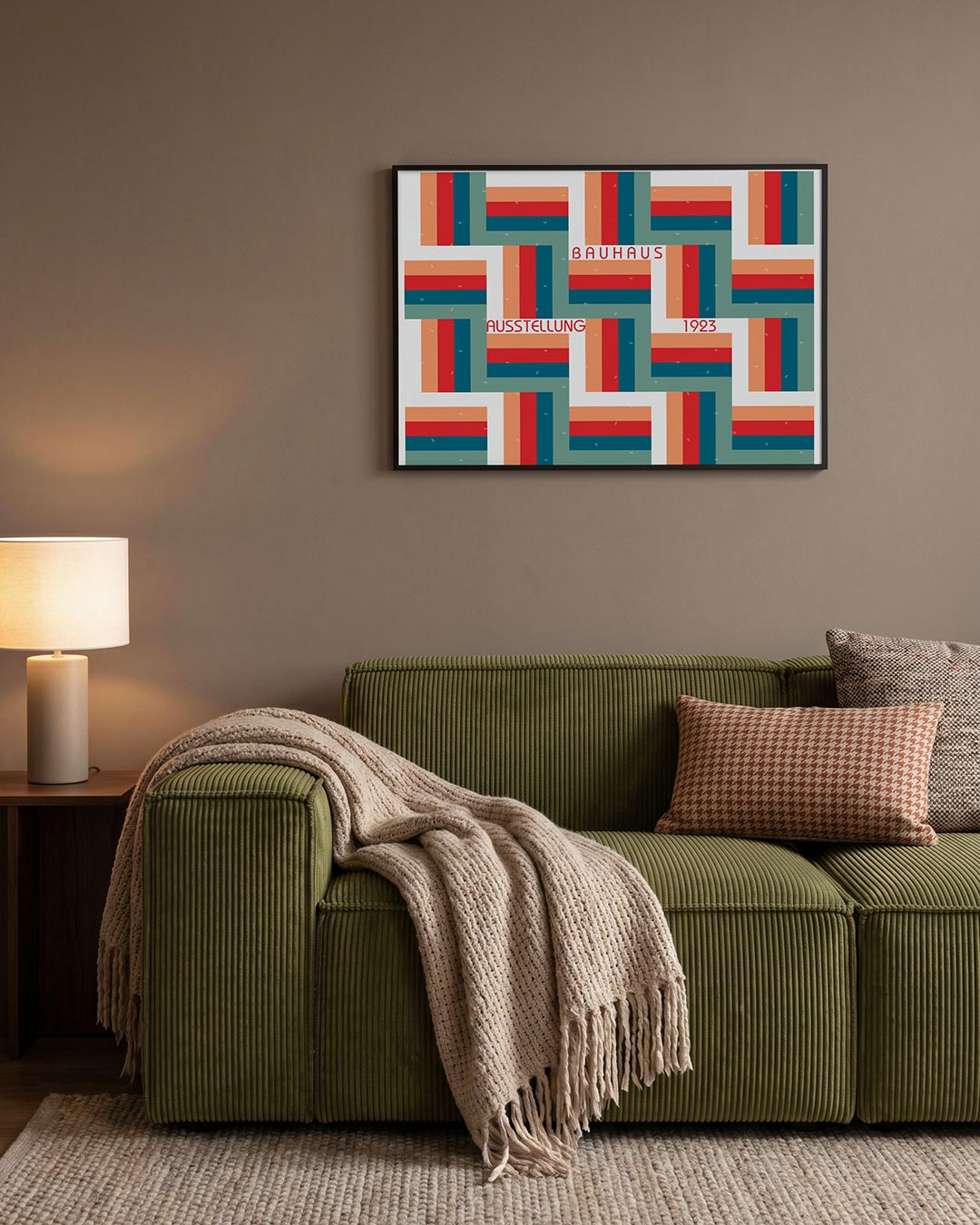 Vorm en kleur – geometrische Bauhaus poster in liggend formaat