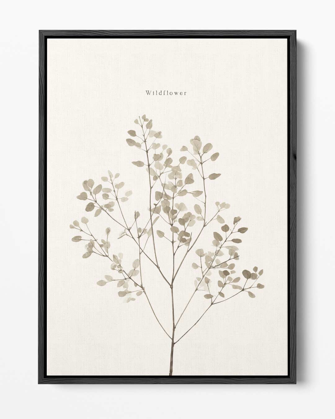 Minimalistische Wilde Bloem Illustratie – portret kunstwerk als wanddecoratie