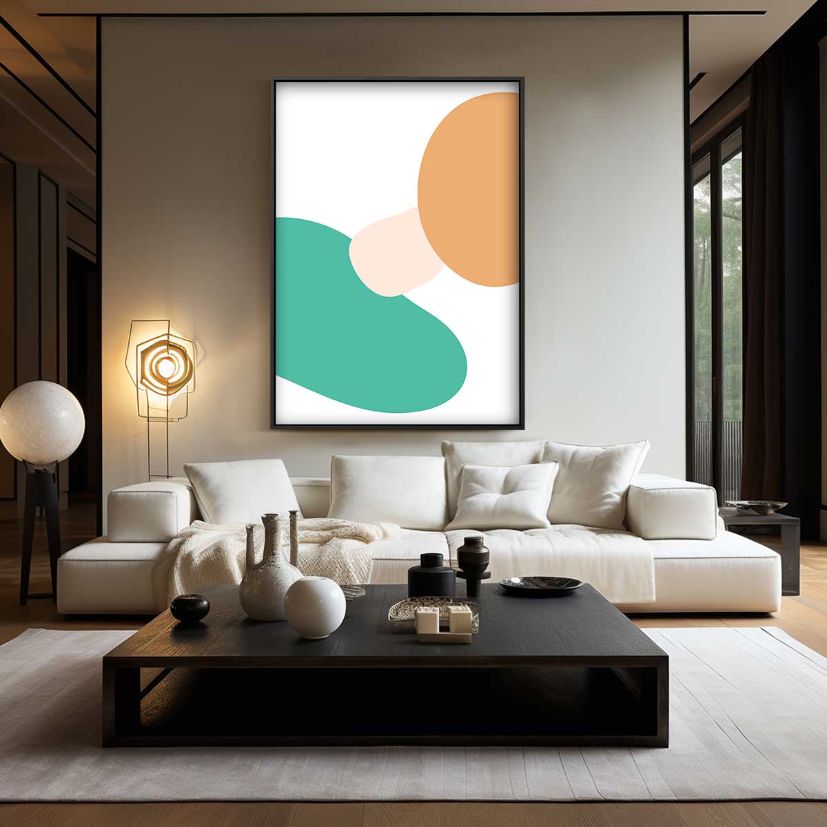 Vrolijke Kleurenmix – modern portret kunstwerk van WallArtistic