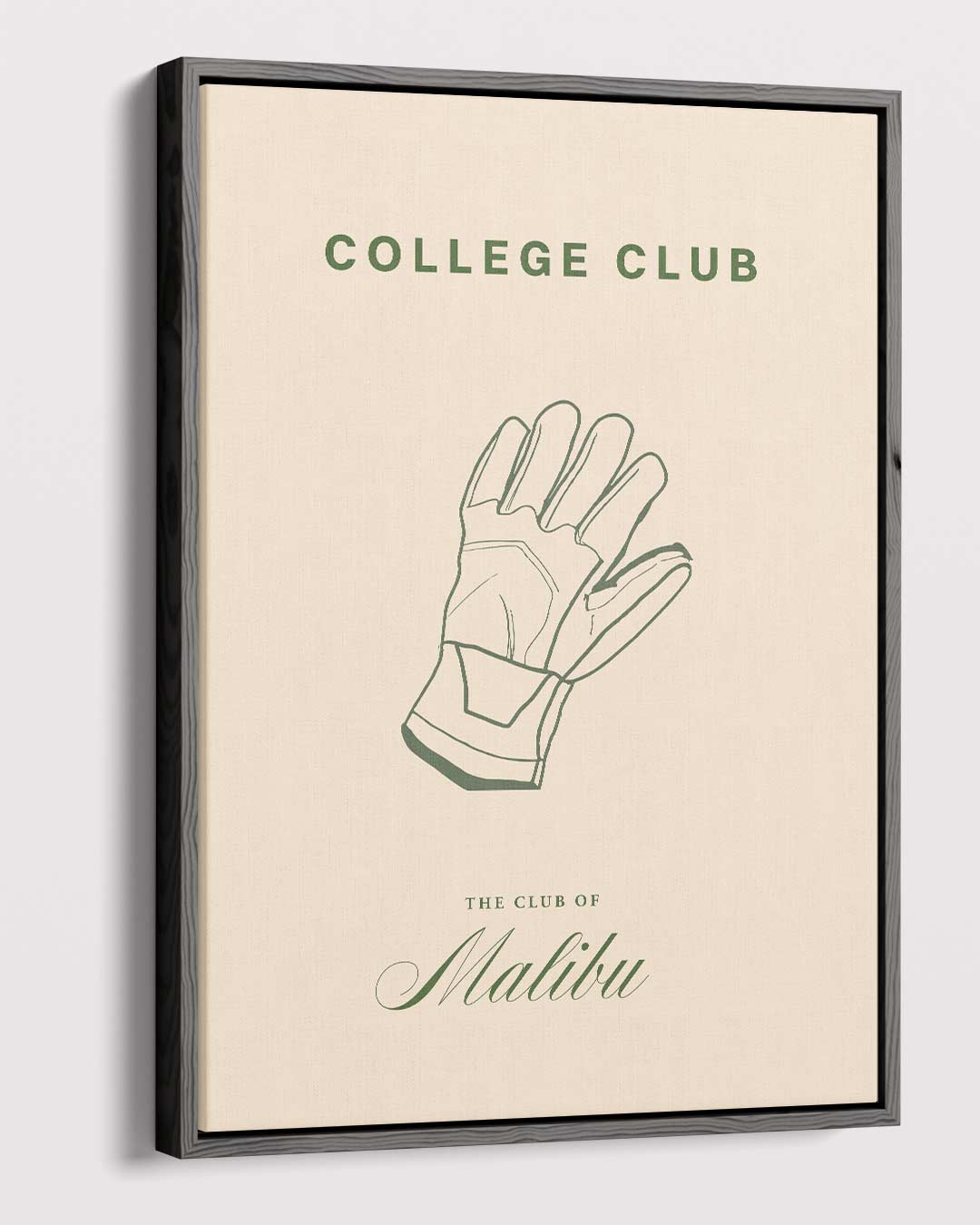 College Club Poster – canvas wanddecoratie in portret formaat