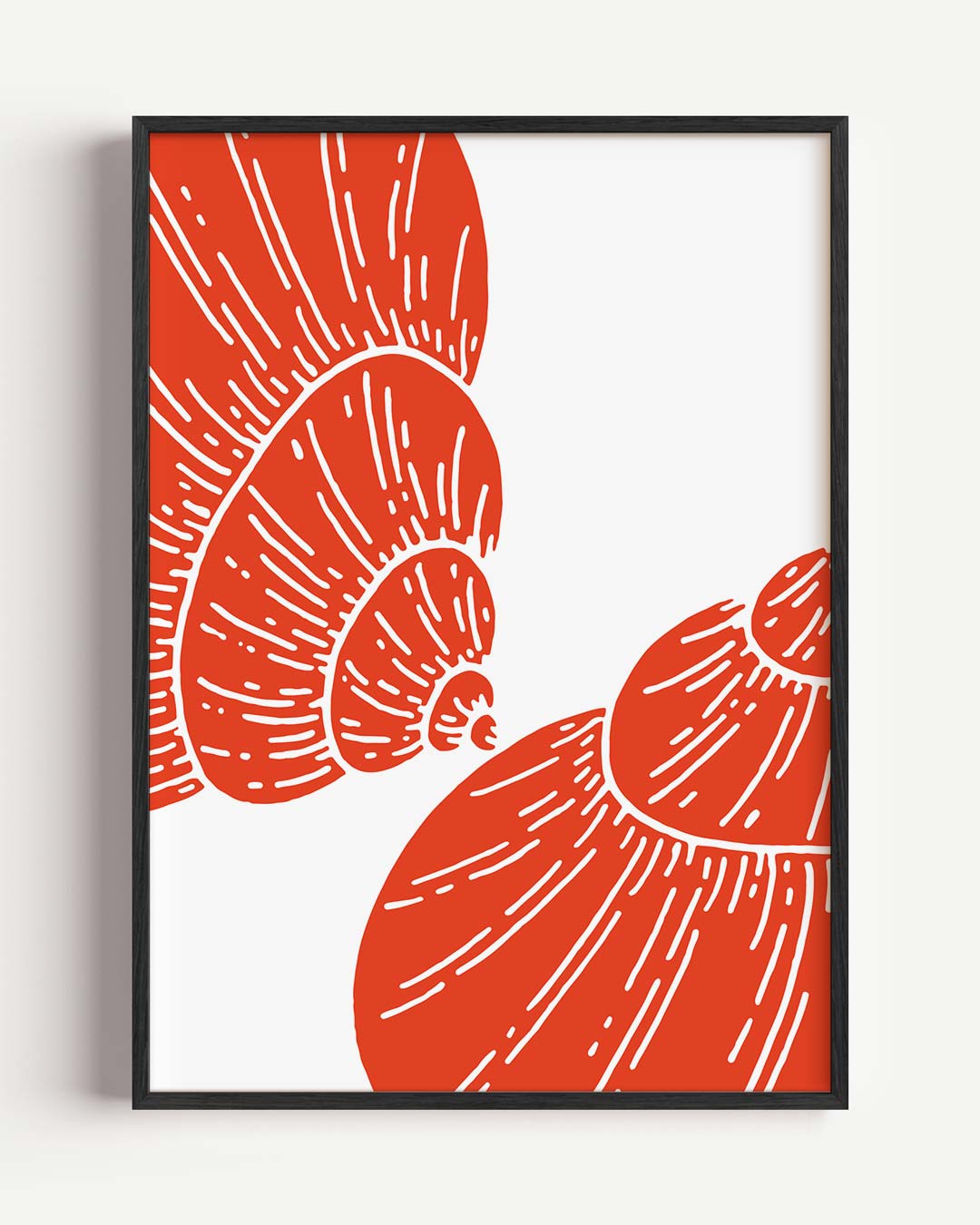 Schelpen in Stijl – zeedieren portret poster als wanddecoratie