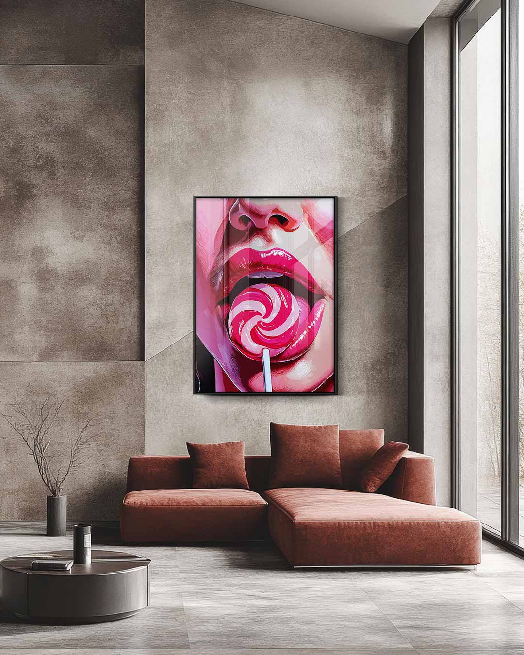 Verleidelijke Lolipop – staande wandkunst voor woonkamer of interieur