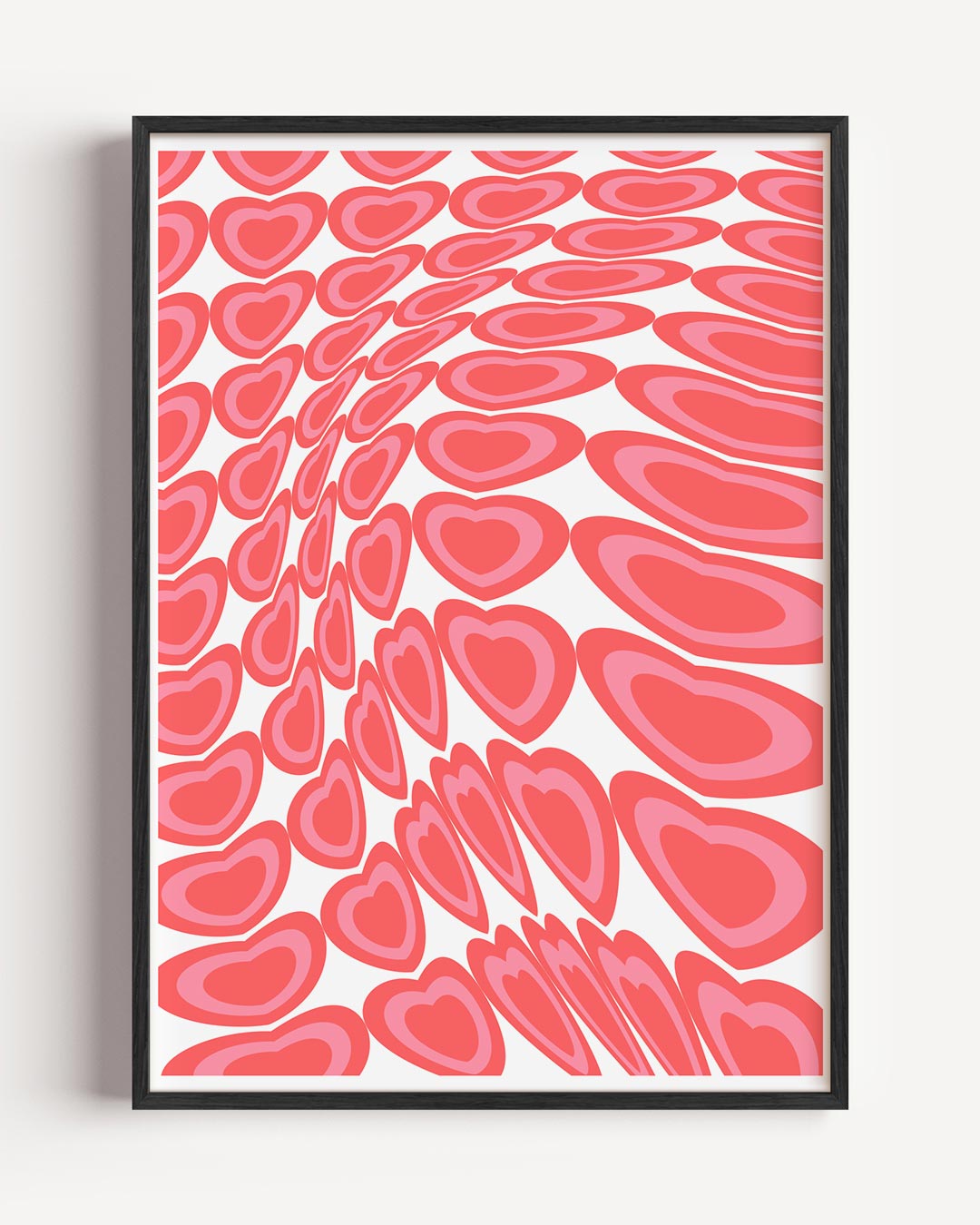 Hartjesgolf Kunstposter – moderne portret poster als wanddecoratie