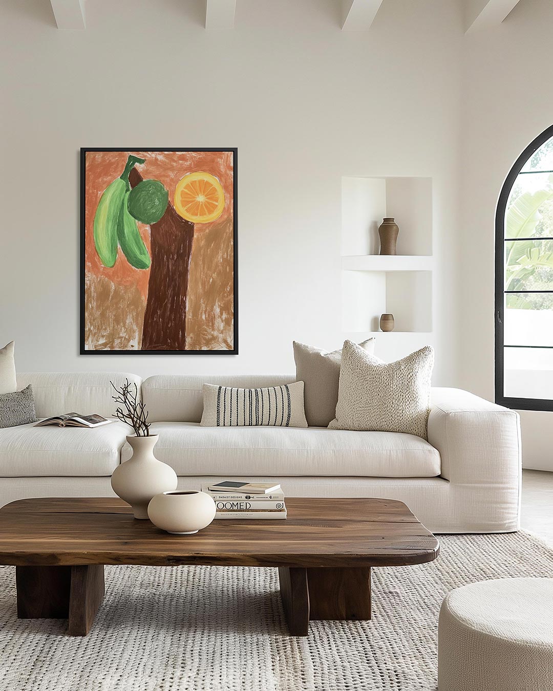 Fruit en boomstam – staand wanddecoratie kunstwerk