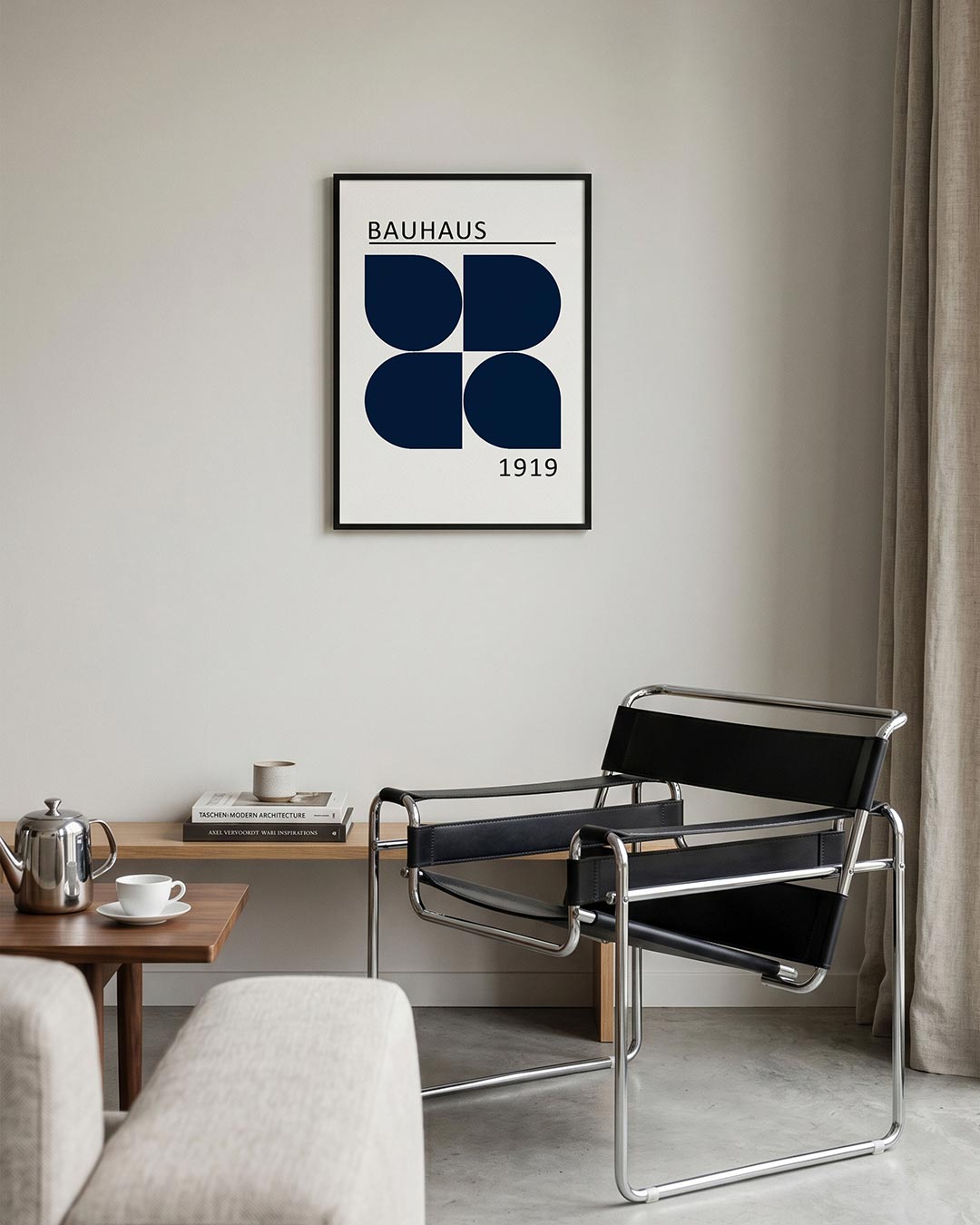 Vorm en balans – geometrische Bauhaus poster in staand formaat