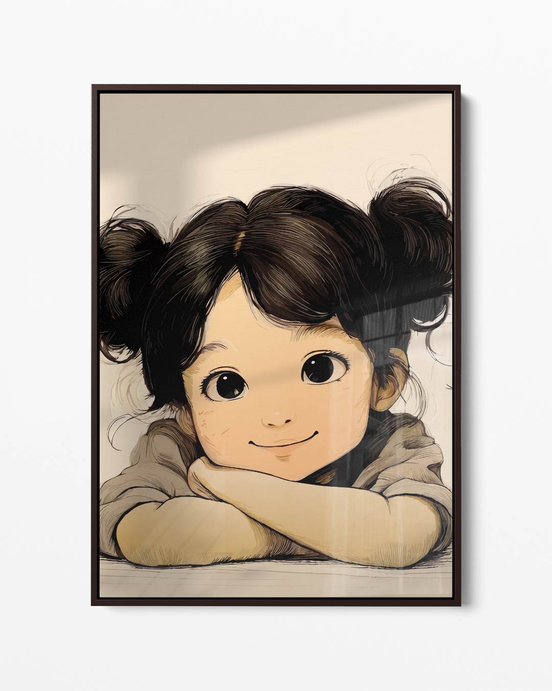 Stralende Kinderblik – portret kunstwerk als wanddecoratie