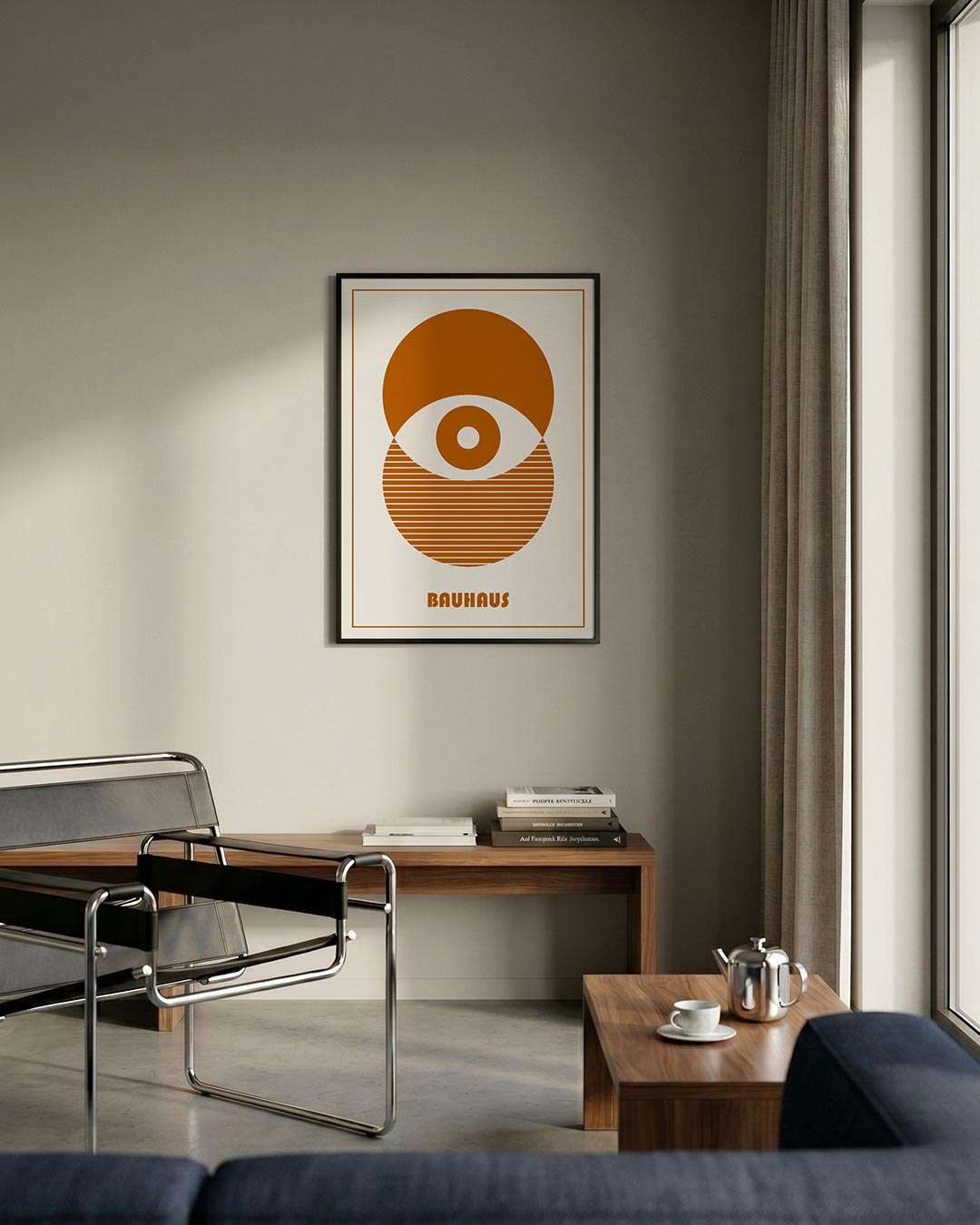 – staande Bauhaus poster voor aan de muur