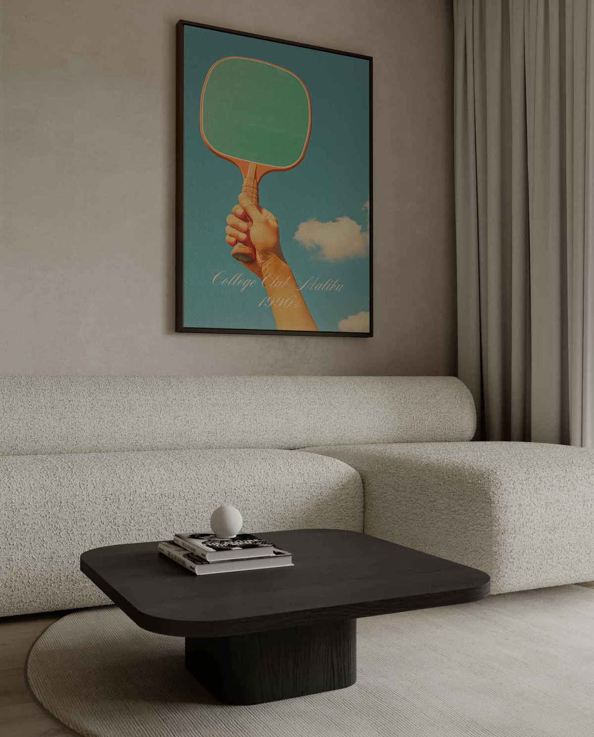 Vintage Tennis Racket – plexiglas kunstwerk als wanddecoratie