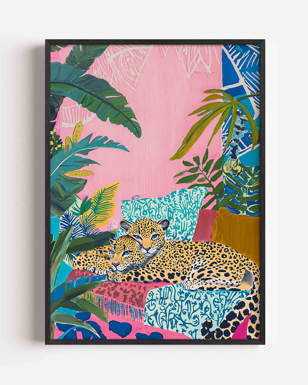 Luipaarden in tropische omgeving – jungle portret poster als wanddecoratie