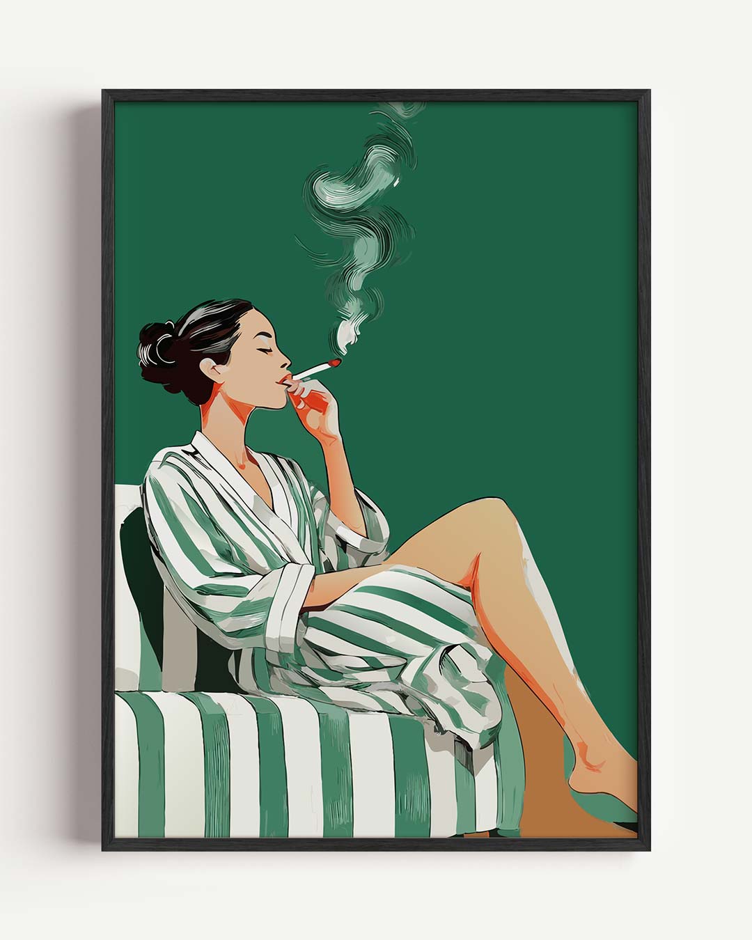Stijlvolle Ontspanning – zomer portret poster als wanddecoratie