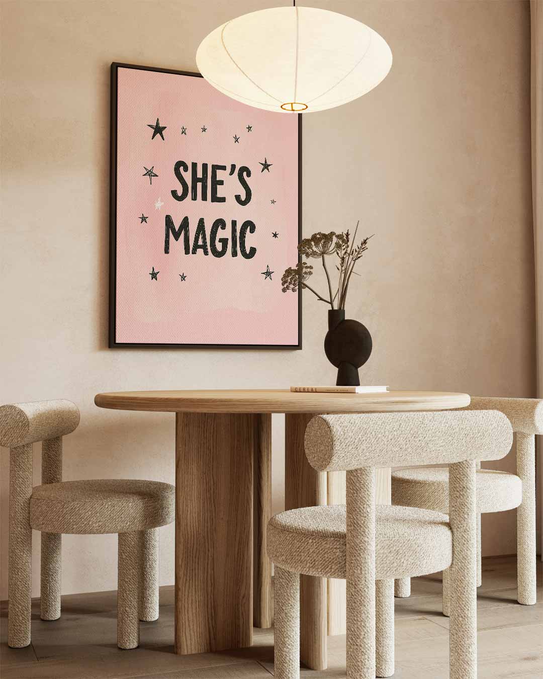 She's Magic Poster – kunstwerk met zwarte baklijst