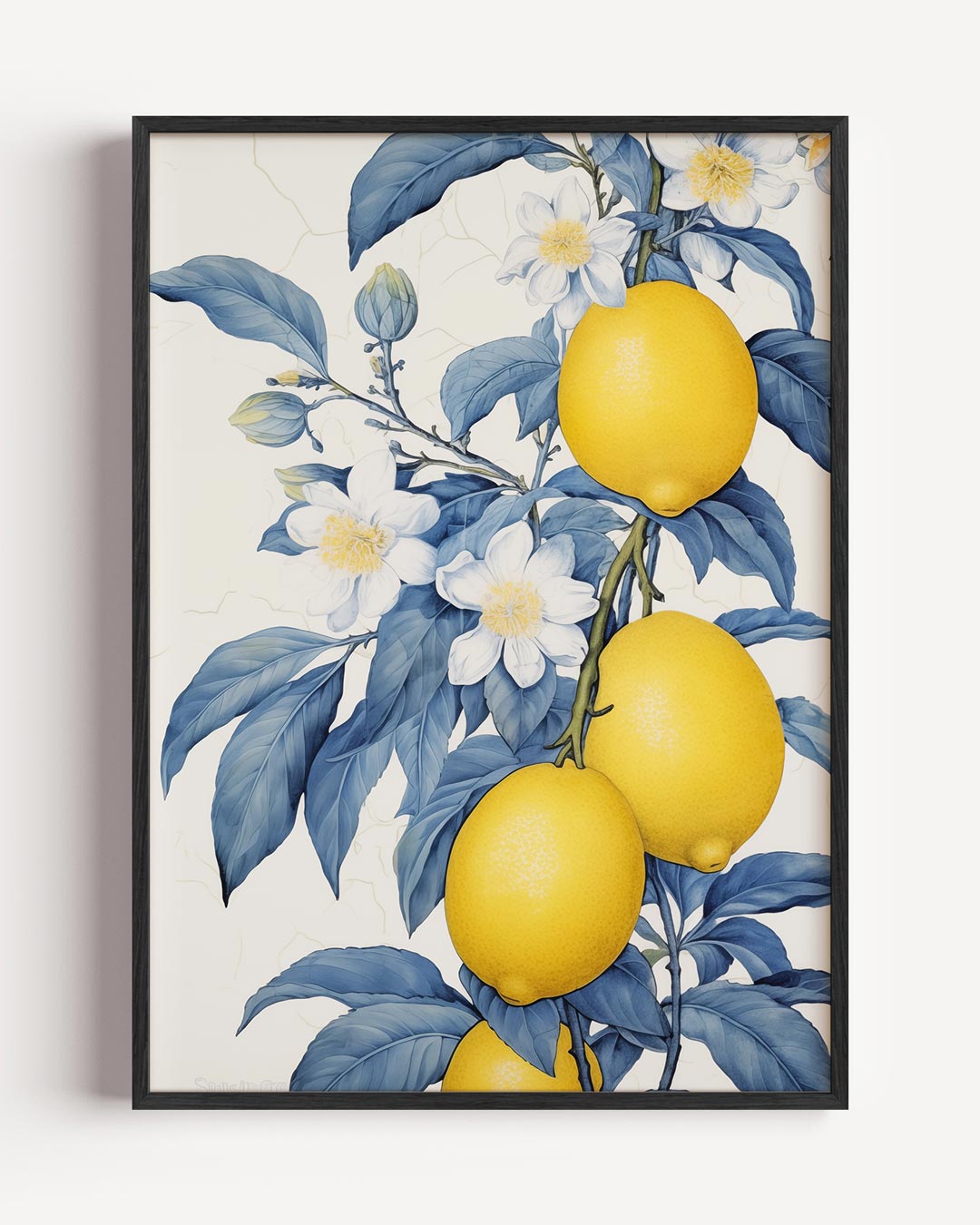 Citroen Bloom – keuken portret poster als wanddecoratie