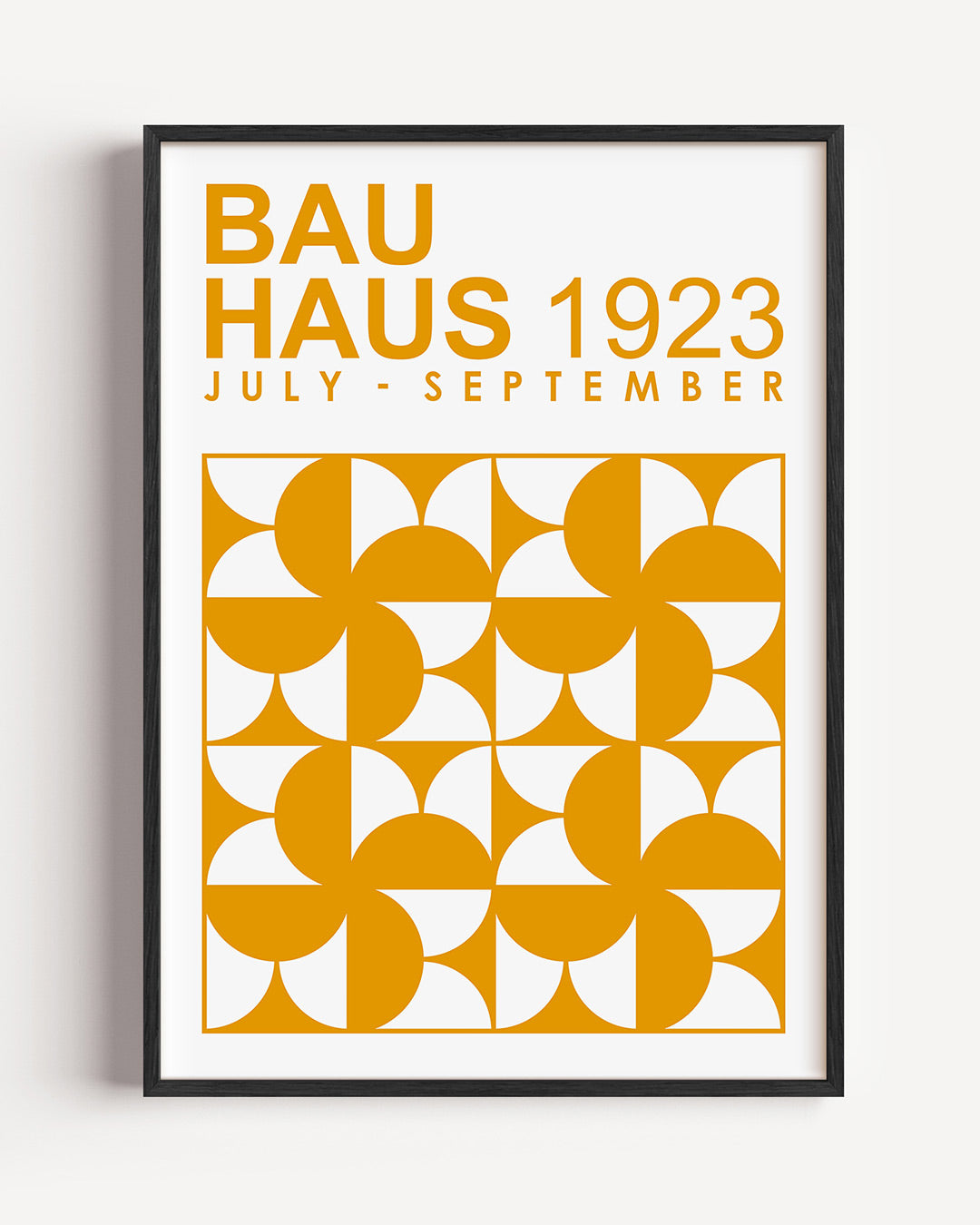 Vormritme en kleur – staande Bauhaus poster als wanddecoratie