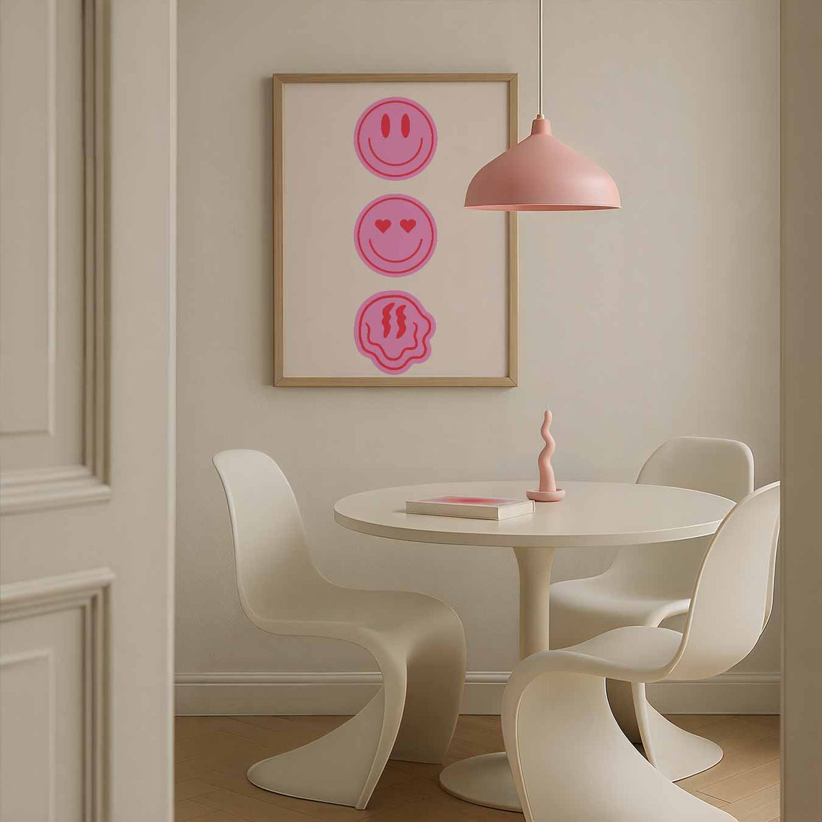 Kleurrijke Emoticon Vibes – zomerse poster in staand formaat
