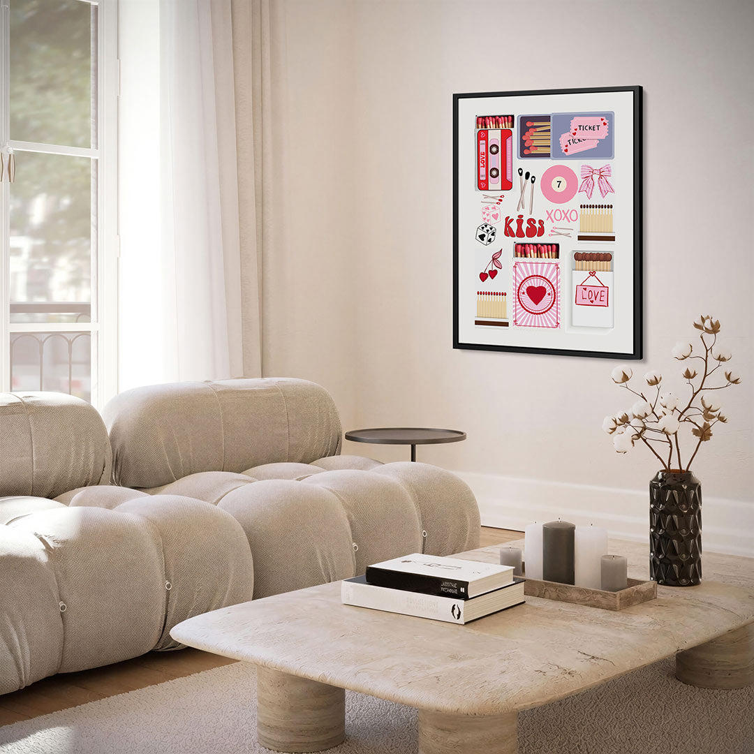 Speelse elementen – staand wanddecoratie kunstwerk